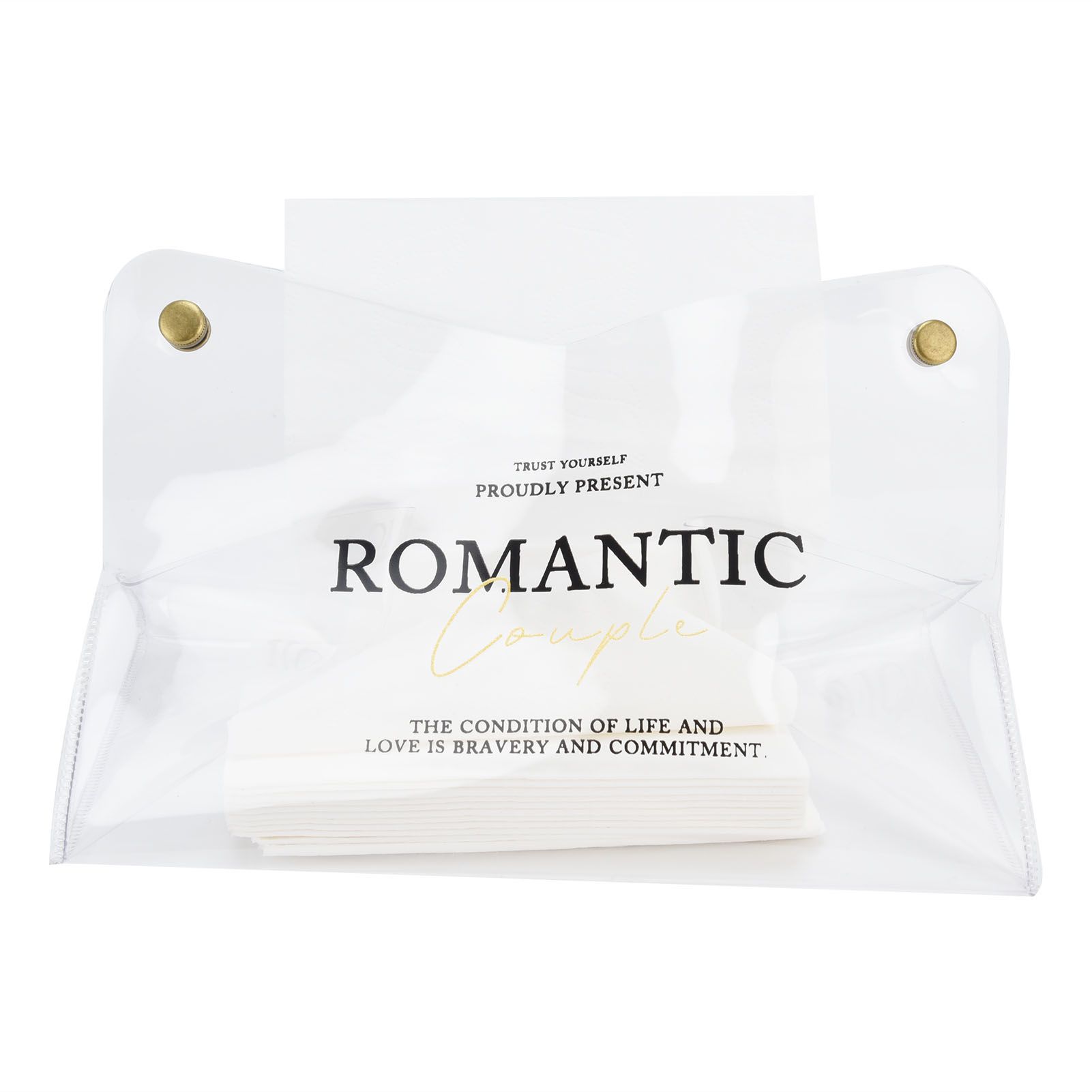 Tissue Container PVC Fashion Desktop Napkin Storage Case Box for Car Home Living RoomTransparent - Image 3