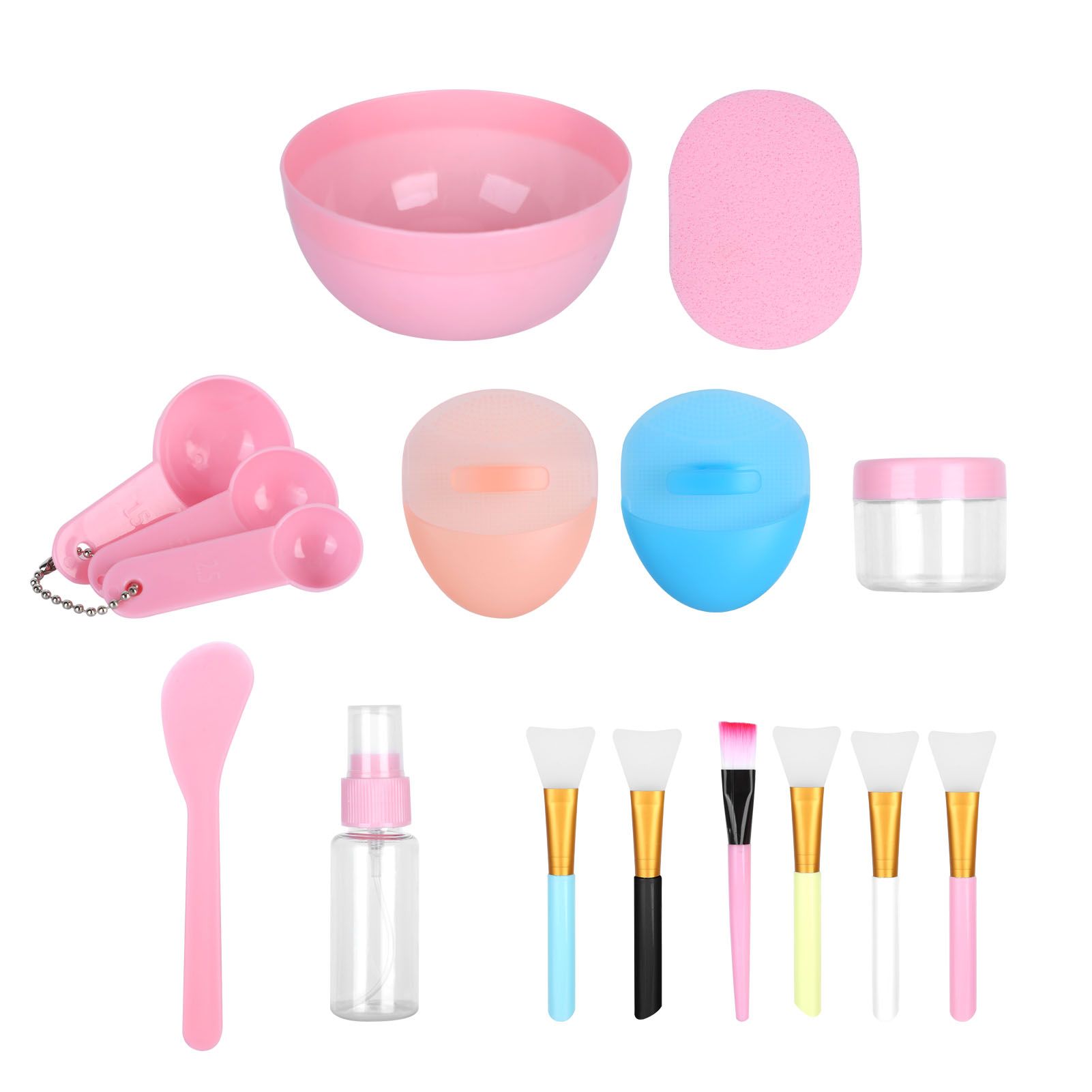 Face Mask Tool Kit Facial Treatment Set Mask Mixing Bowl Spatula Spray Bottle Face Brush - Image 1