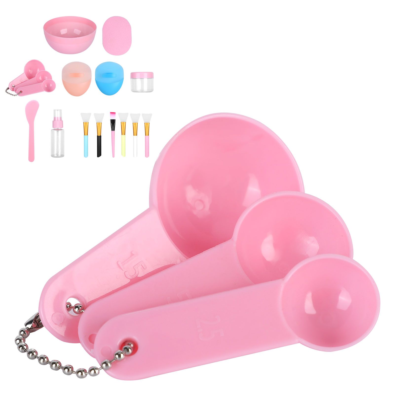 Face Mask Tool Kit Facial Treatment Set Mask Mixing Bowl Spatula Spray Bottle Face Brush - Image 8