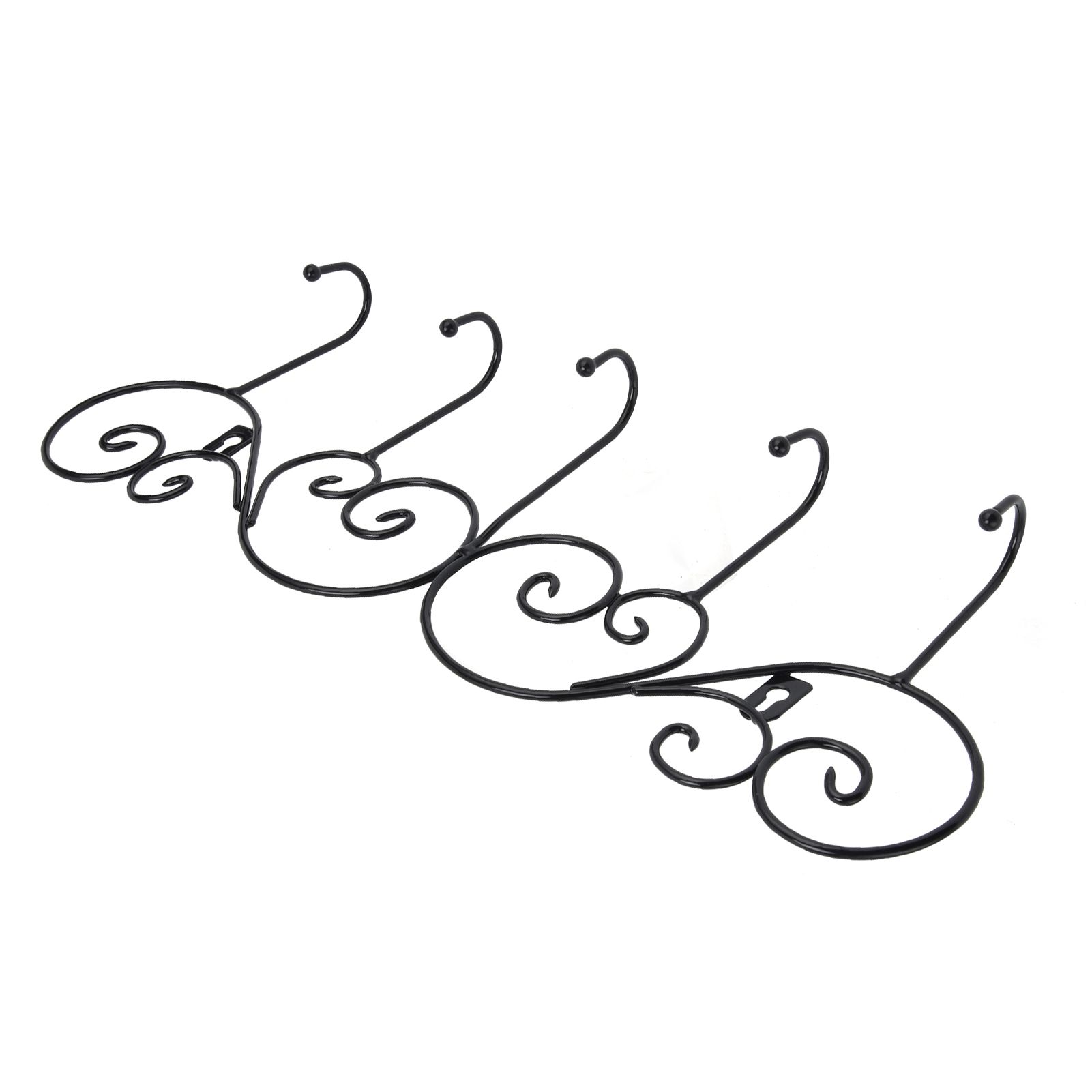 Coat Hook Hanging Door Wall Hanger Kitchen Bathroom Hanger with 5 Hook Bracket for Towel Clothes Hat - Image 3