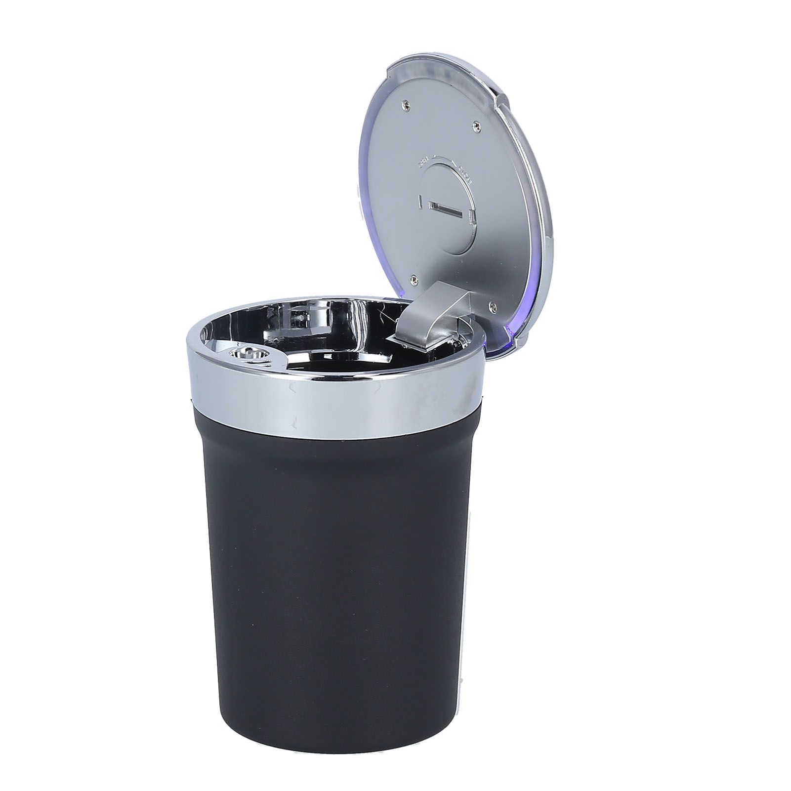 Car Ashtray ABS Portable Cylinder Shape Ash Tray with Blue LED Light for Travel Office - Image 2