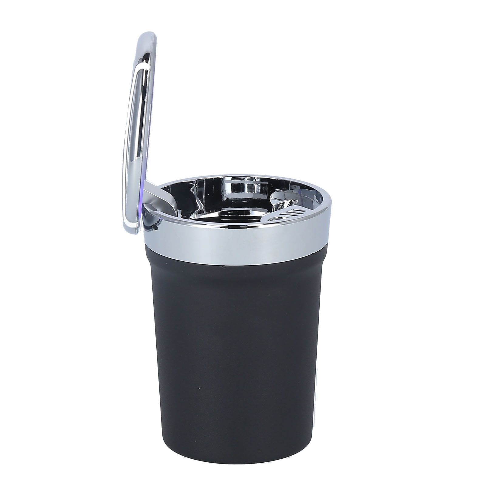 Car Ashtray ABS Portable Cylinder Shape Ash Tray with Blue LED Light for Travel Office - Image 5