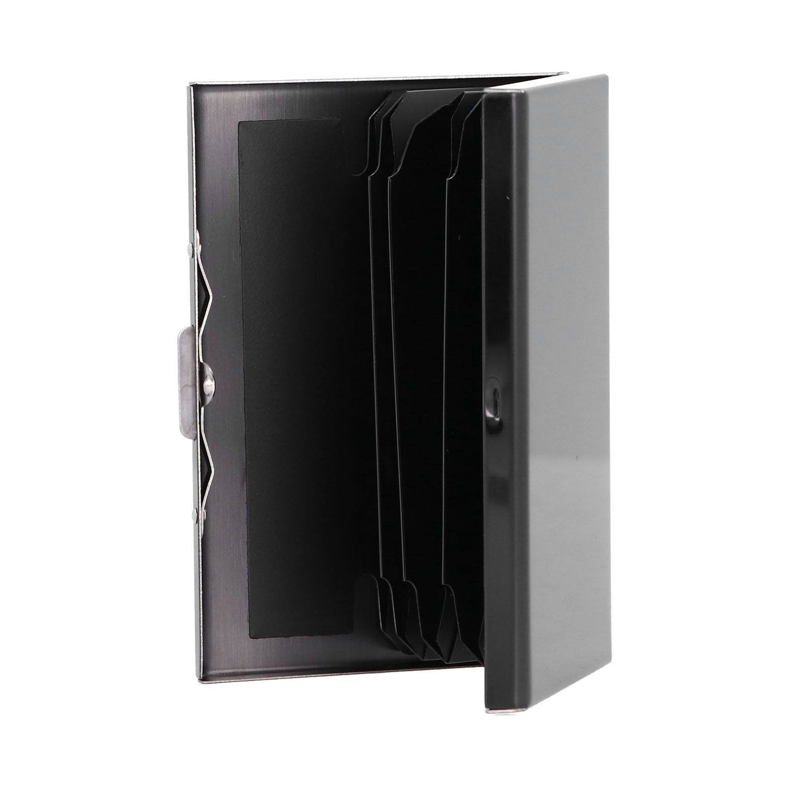 Credit Card Holder Protector Stainless Steel Credit Card Wallet Business Card Case for Men and WomenBlack - Image 5