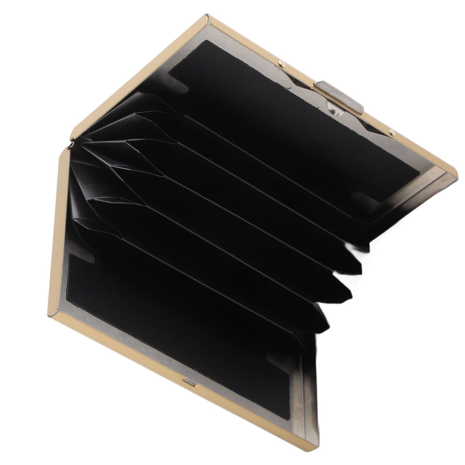 Credit Card Holder Protector Stainless Steel Credit Card Wallet Business Card Case for Men and WomenGold - Image 2