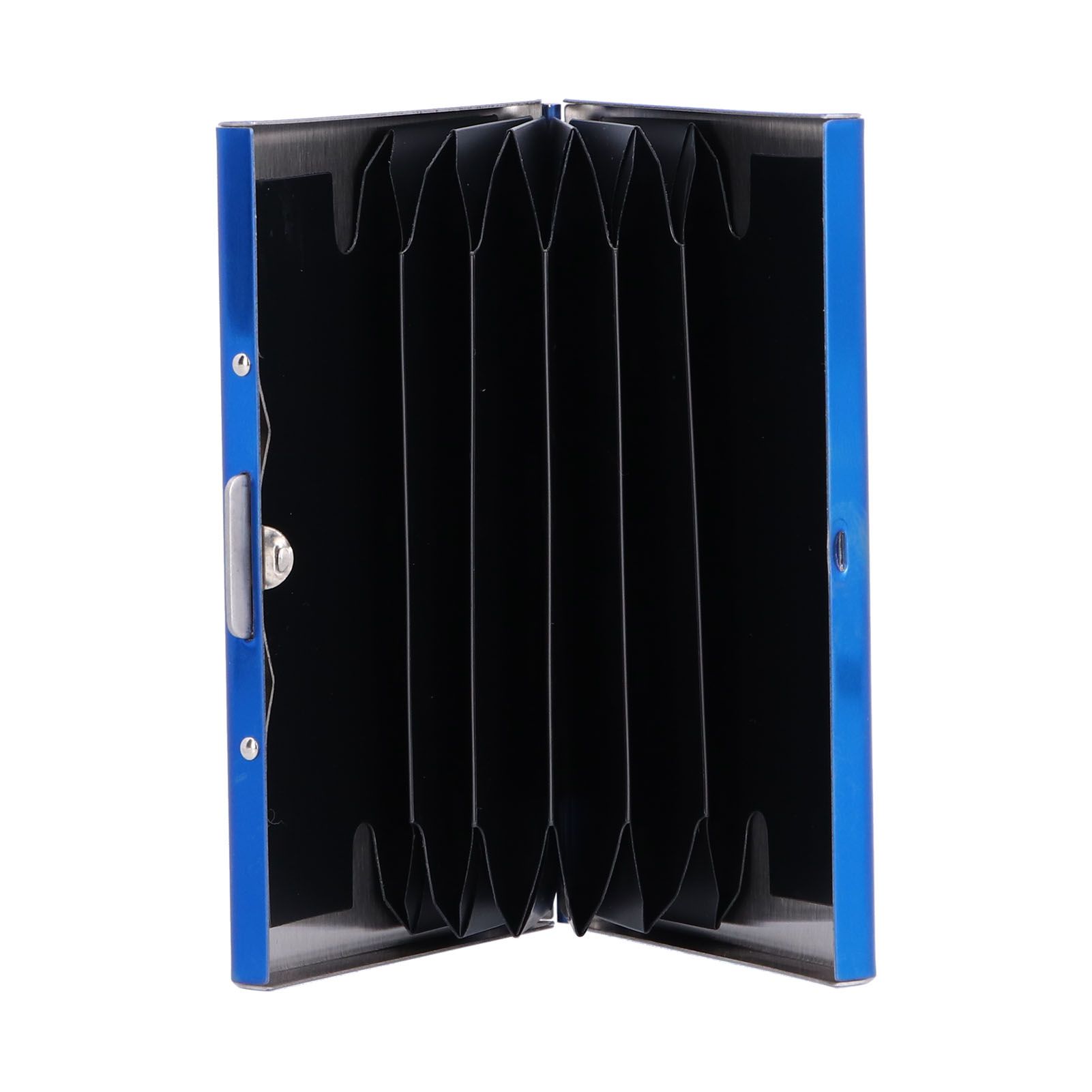 Credit Card Holder Protector Stainless Steel Credit Card Wallet Business Card Case for Men and WomenBlue - Image 1