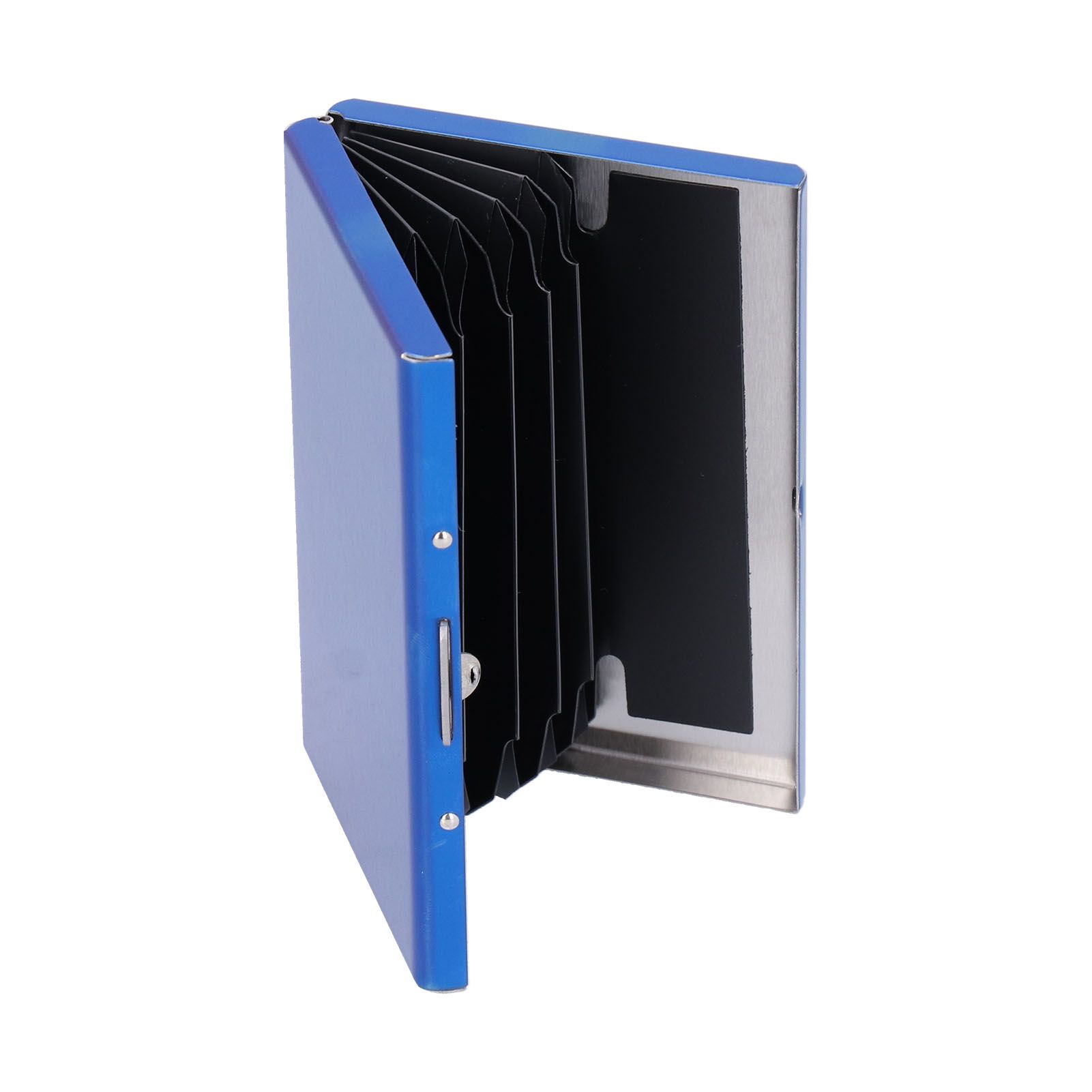 Credit Card Holder Protector Stainless Steel Credit Card Wallet Business Card Case for Men and WomenBlue - Image 3