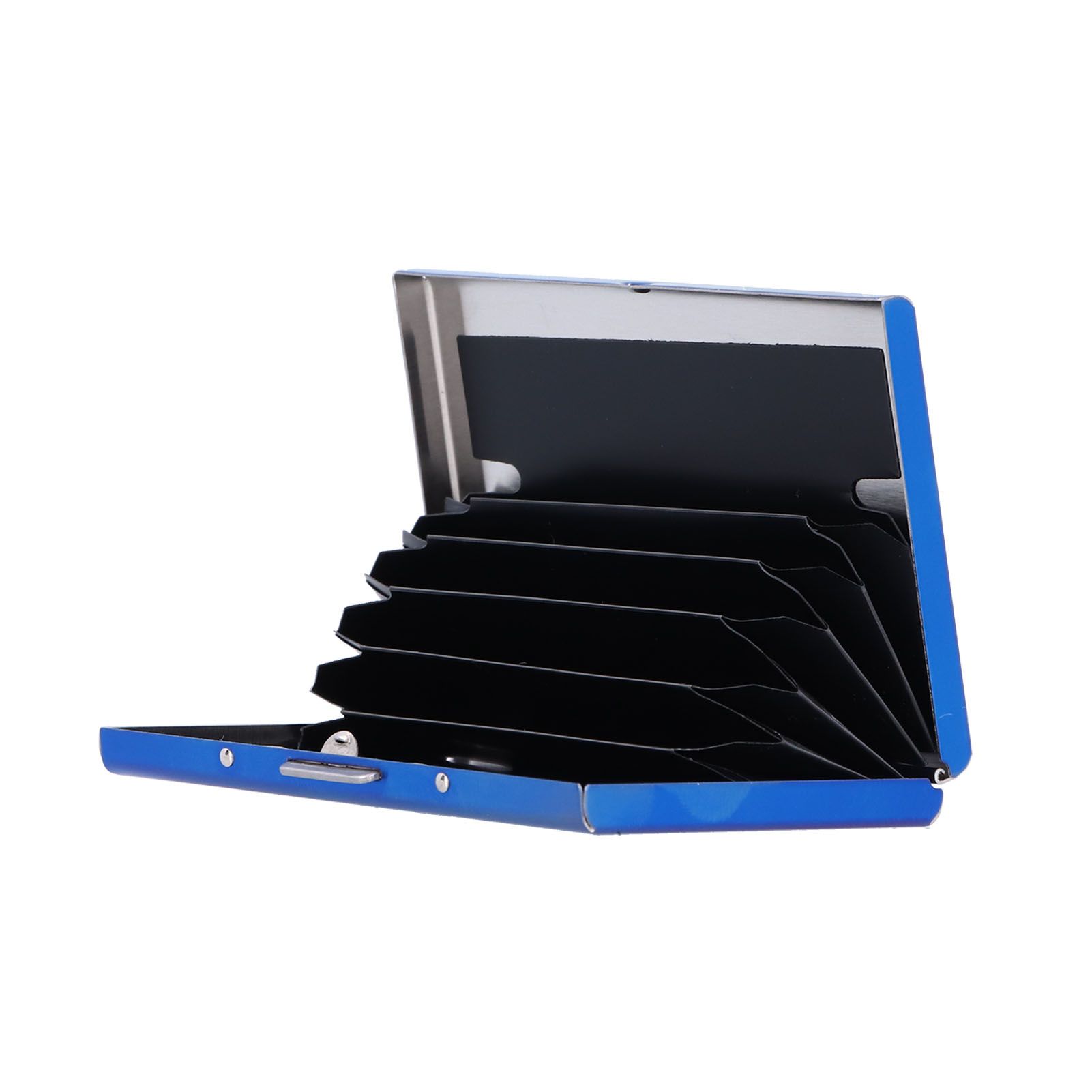 Credit Card Holder Protector Stainless Steel Credit Card Wallet Business Card Case for Men and WomenBlue - Image 6