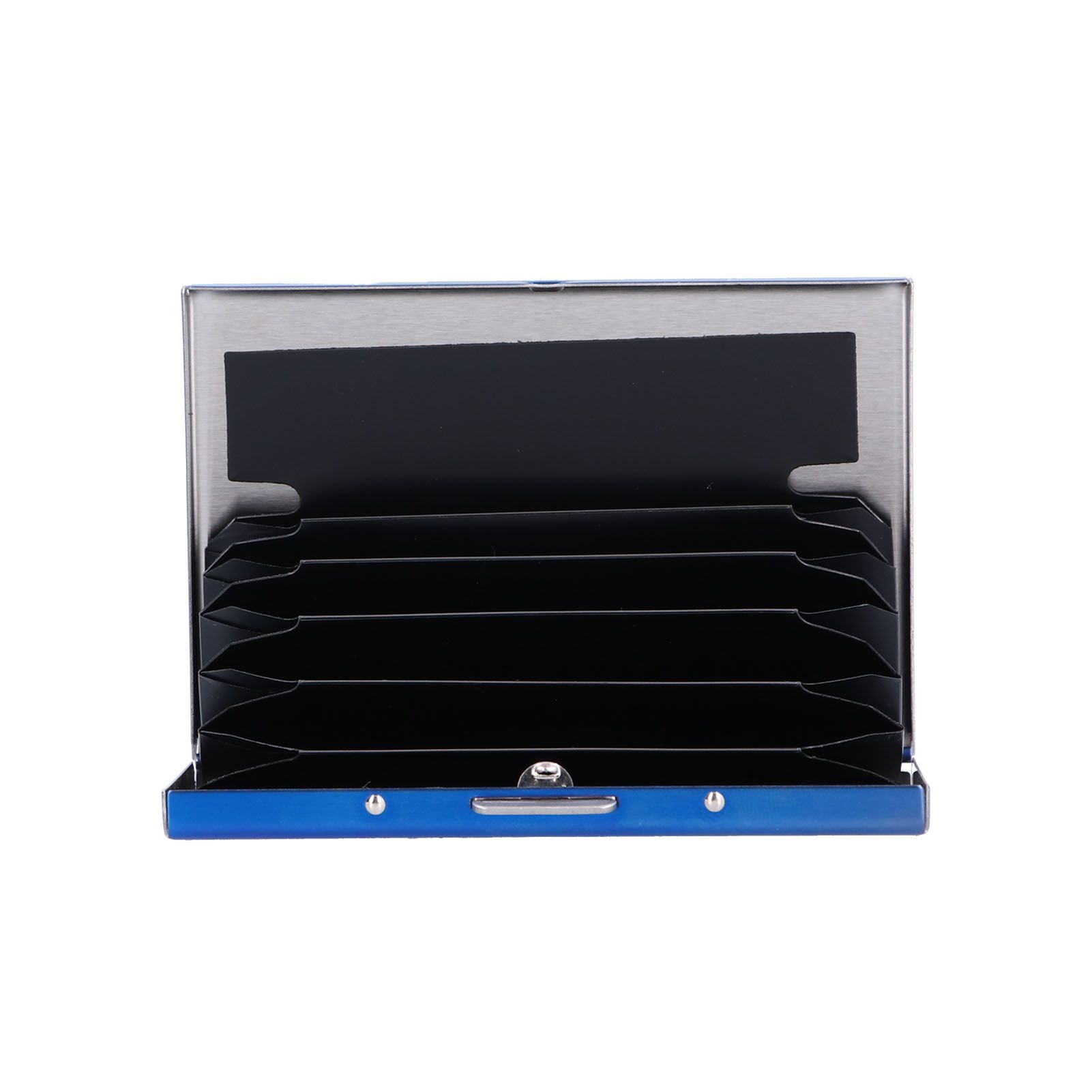 Credit Card Holder Protector Stainless Steel Credit Card Wallet Business Card Case for Men and WomenBlue - Image 7