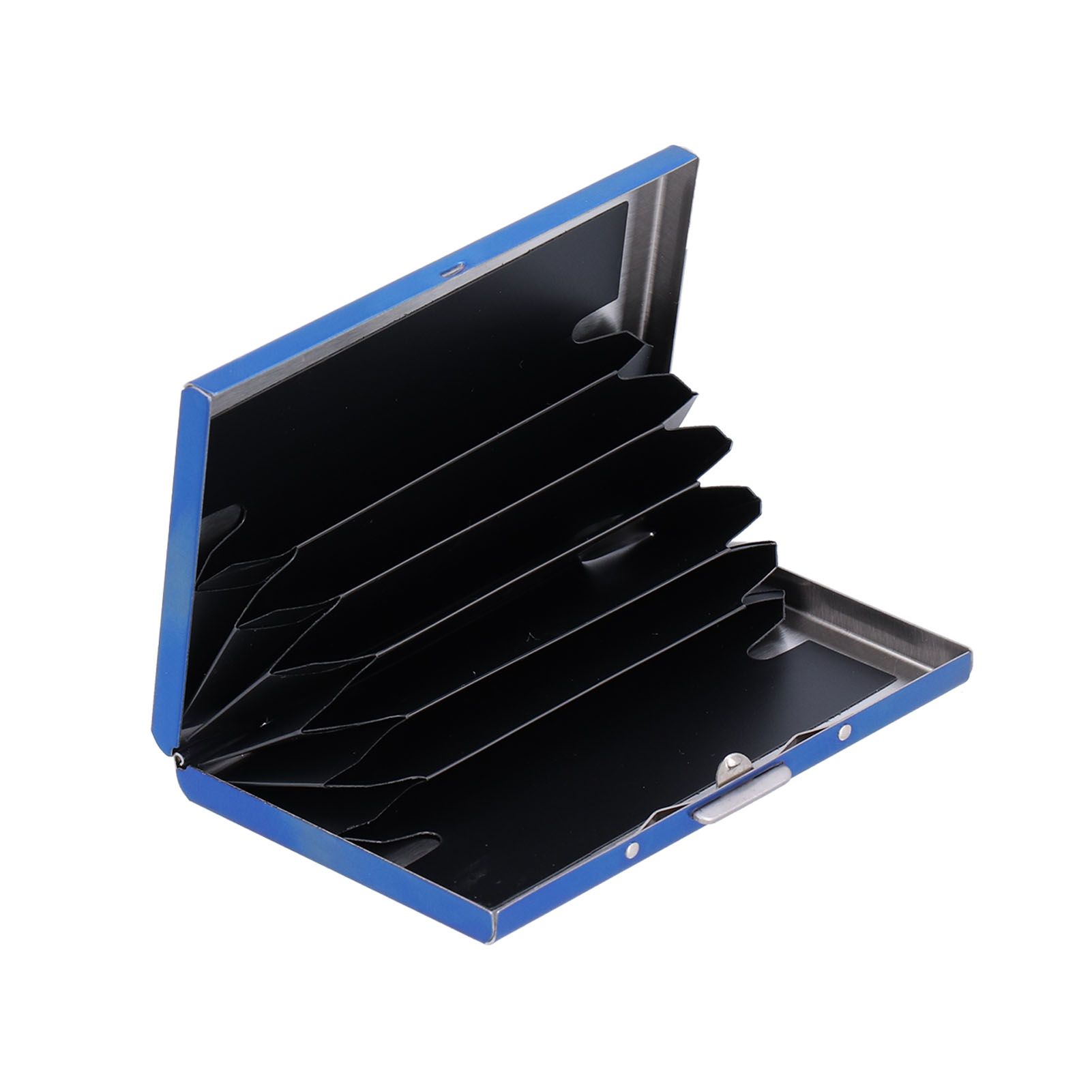Credit Card Holder Protector Stainless Steel Credit Card Wallet Business Card Case for Men and WomenBlue - Image 8