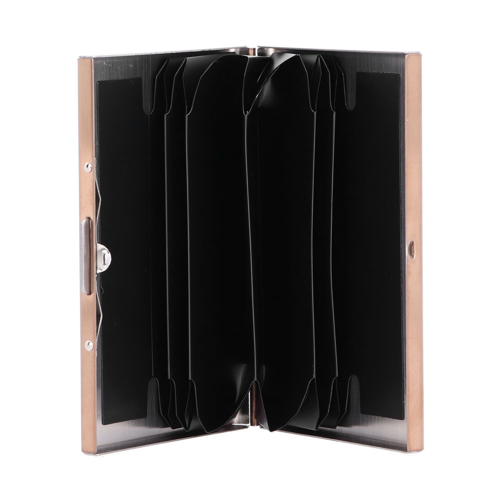 Credit Card Holder Protector Stainless Steel Credit Card Wallet Business Card Case for Men and WomenRose Gold - Image 1