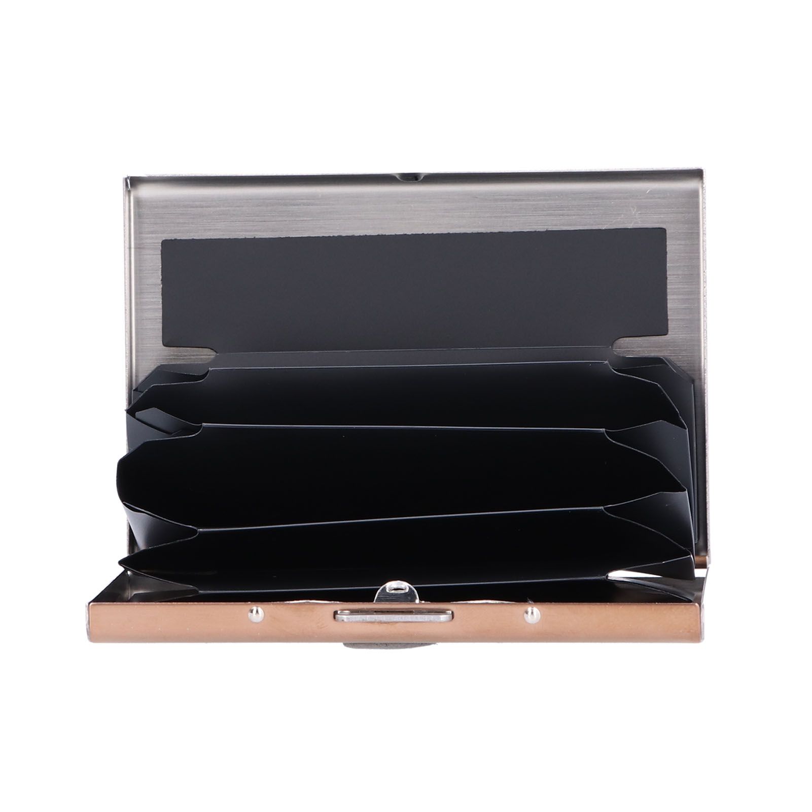Credit Card Holder Protector Stainless Steel Credit Card Wallet Business Card Case for Men and WomenRose Gold - Image 2