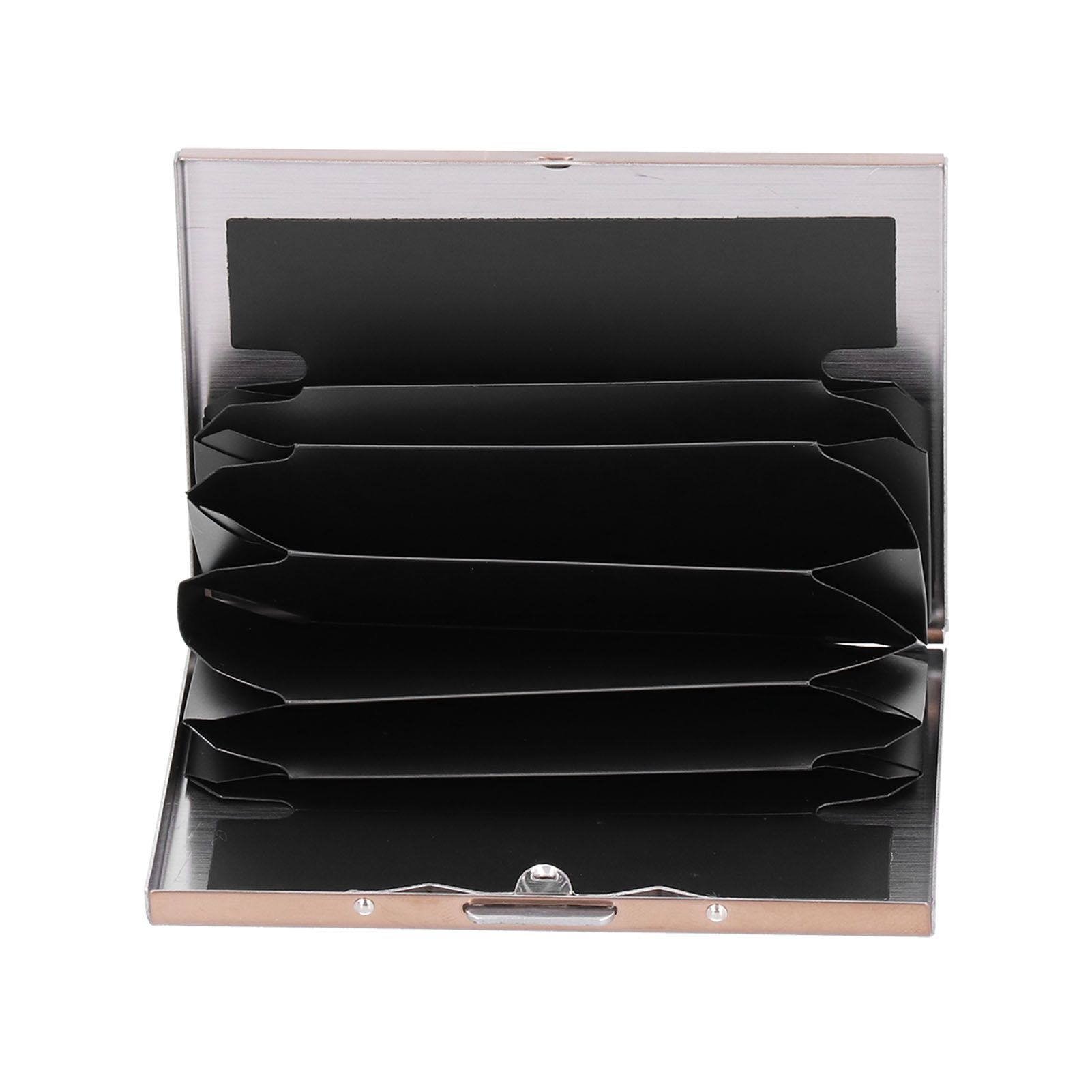 Credit Card Holder Protector Stainless Steel Credit Card Wallet Business Card Case for Men and WomenRose Gold - Image 4