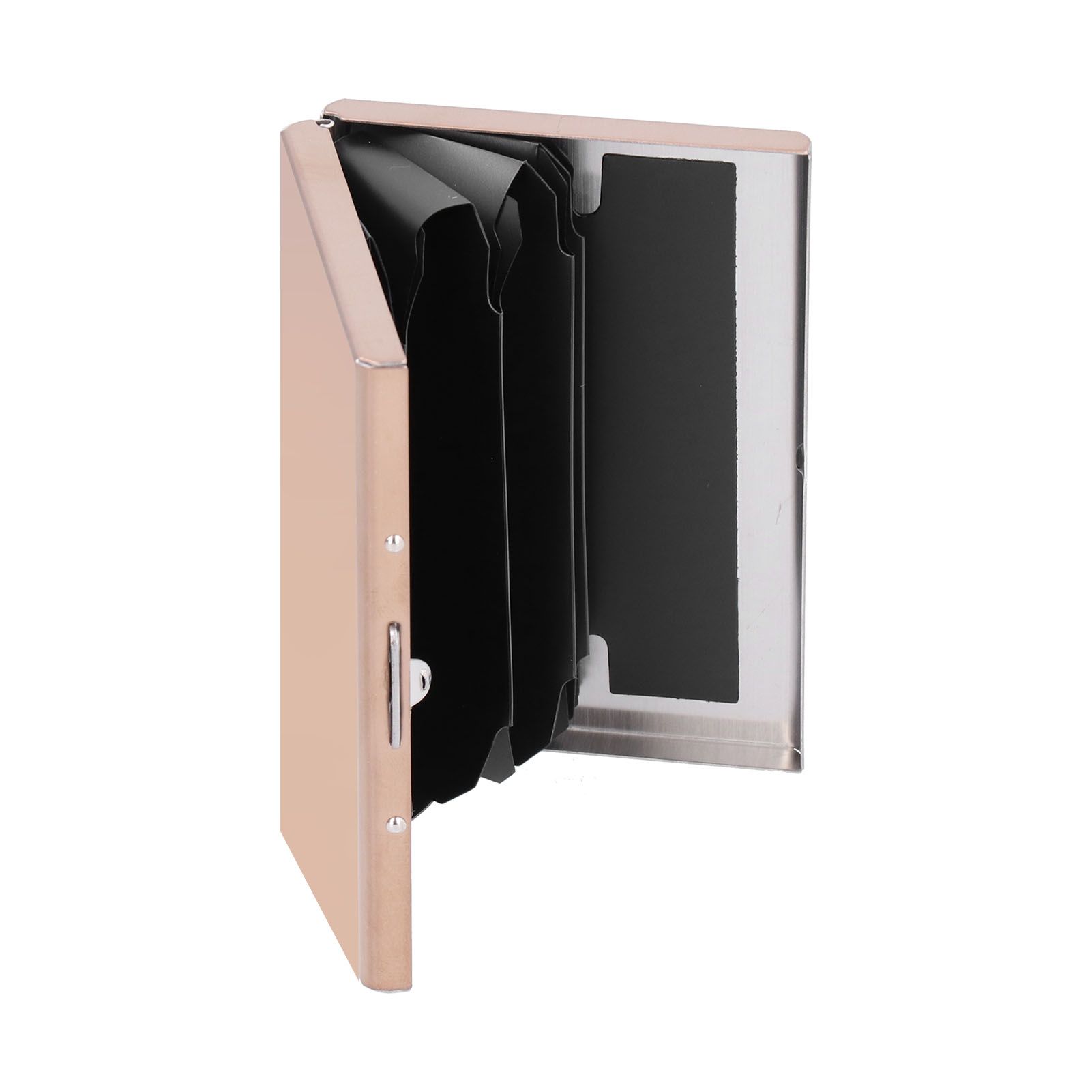 Credit Card Holder Protector Stainless Steel Credit Card Wallet Business Card Case for Men and WomenRose Gold - Image 5