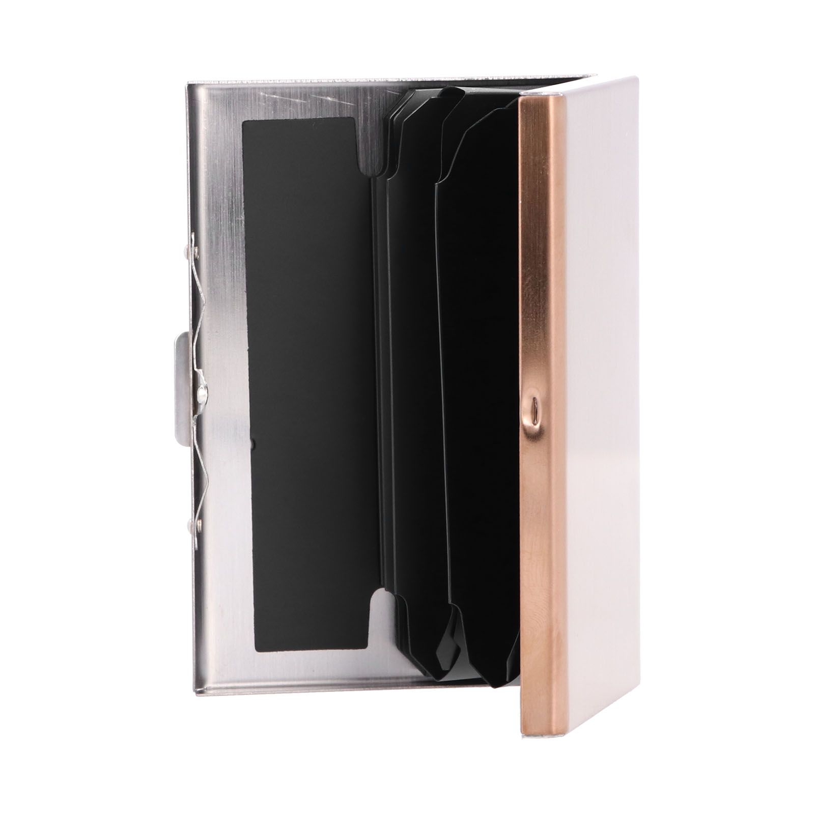 Credit Card Holder Protector Stainless Steel Credit Card Wallet Business Card Case for Men and WomenRose Gold - Image 6