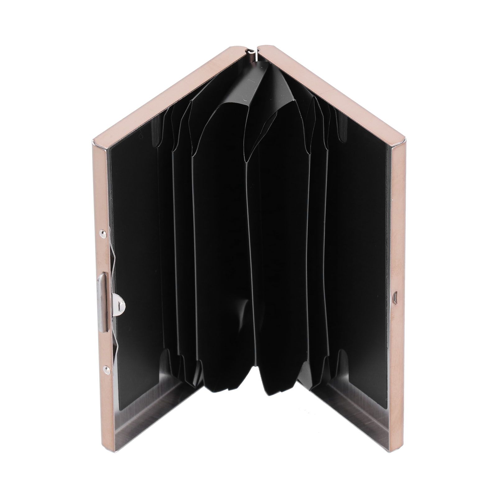Credit Card Holder Protector Stainless Steel Credit Card Wallet Business Card Case for Men and WomenRose Gold - Image 7