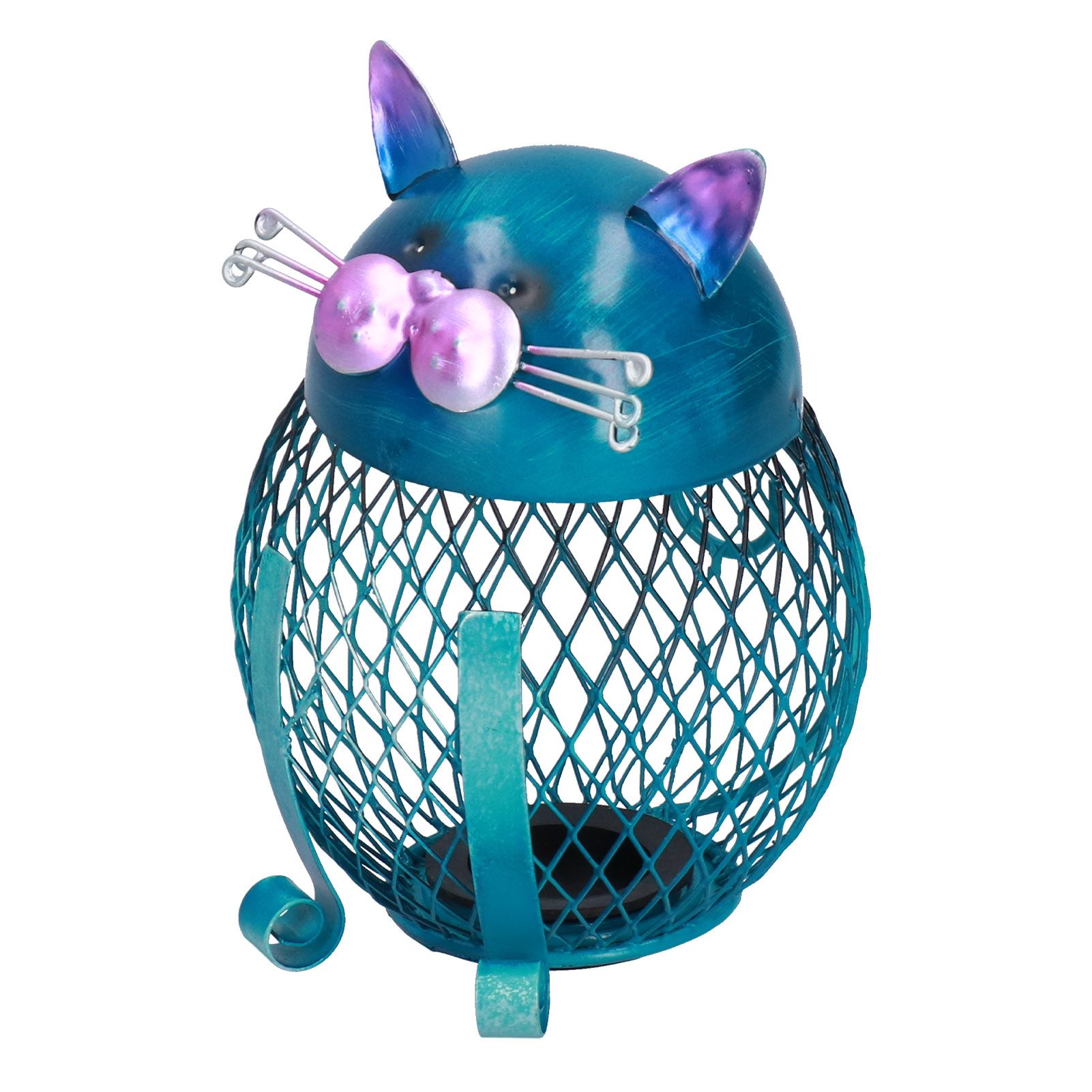 Coin Box Cat Animal Decoration Wrought Iron Handmade Money Saving Box Birthday Gift - Image 2