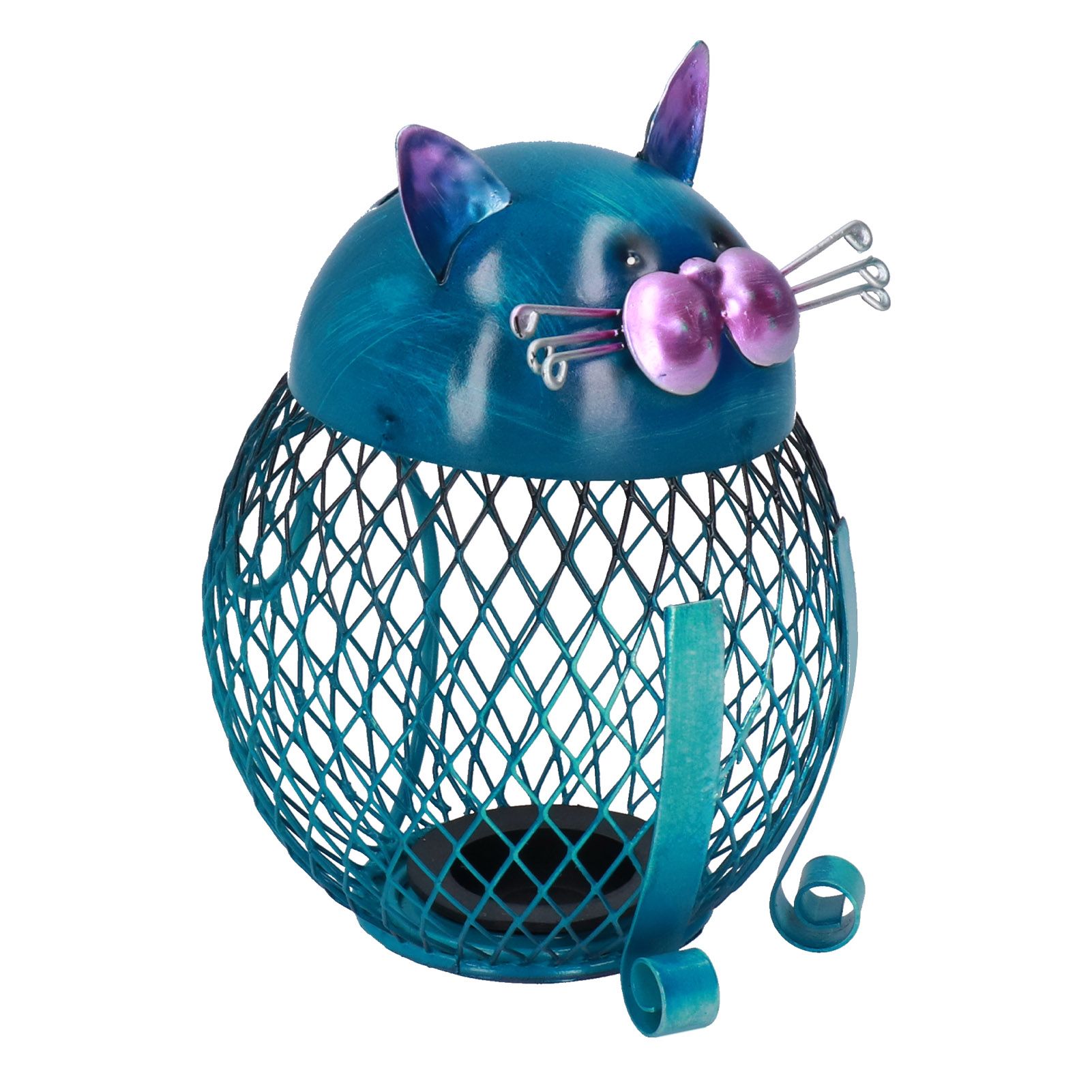 Coin Box Cat Animal Decoration Wrought Iron Handmade Money Saving Box Birthday Gift - Image 3