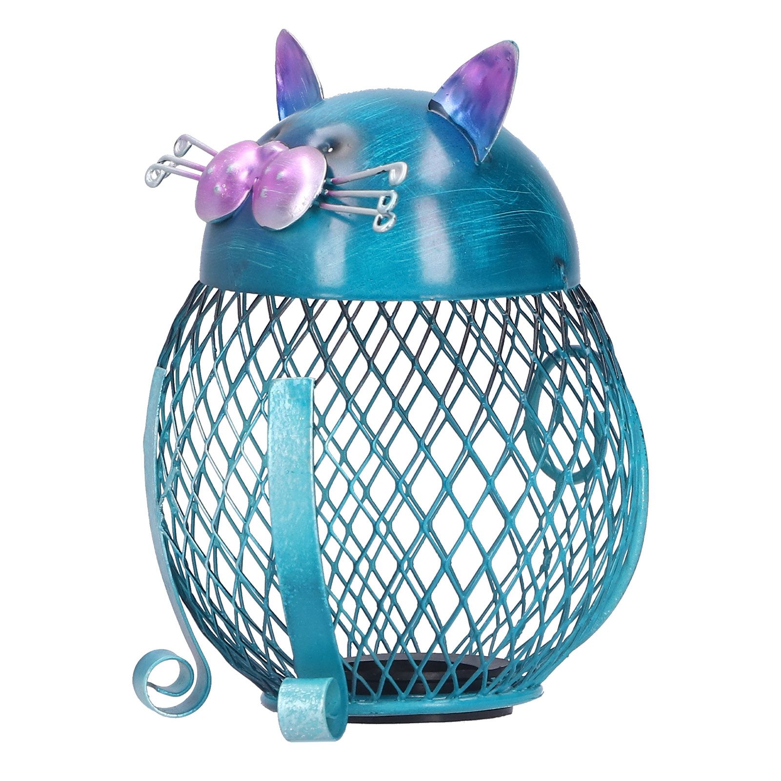 Coin Box Cat Animal Decoration Wrought Iron Handmade Money Saving Box Birthday Gift - Image 7