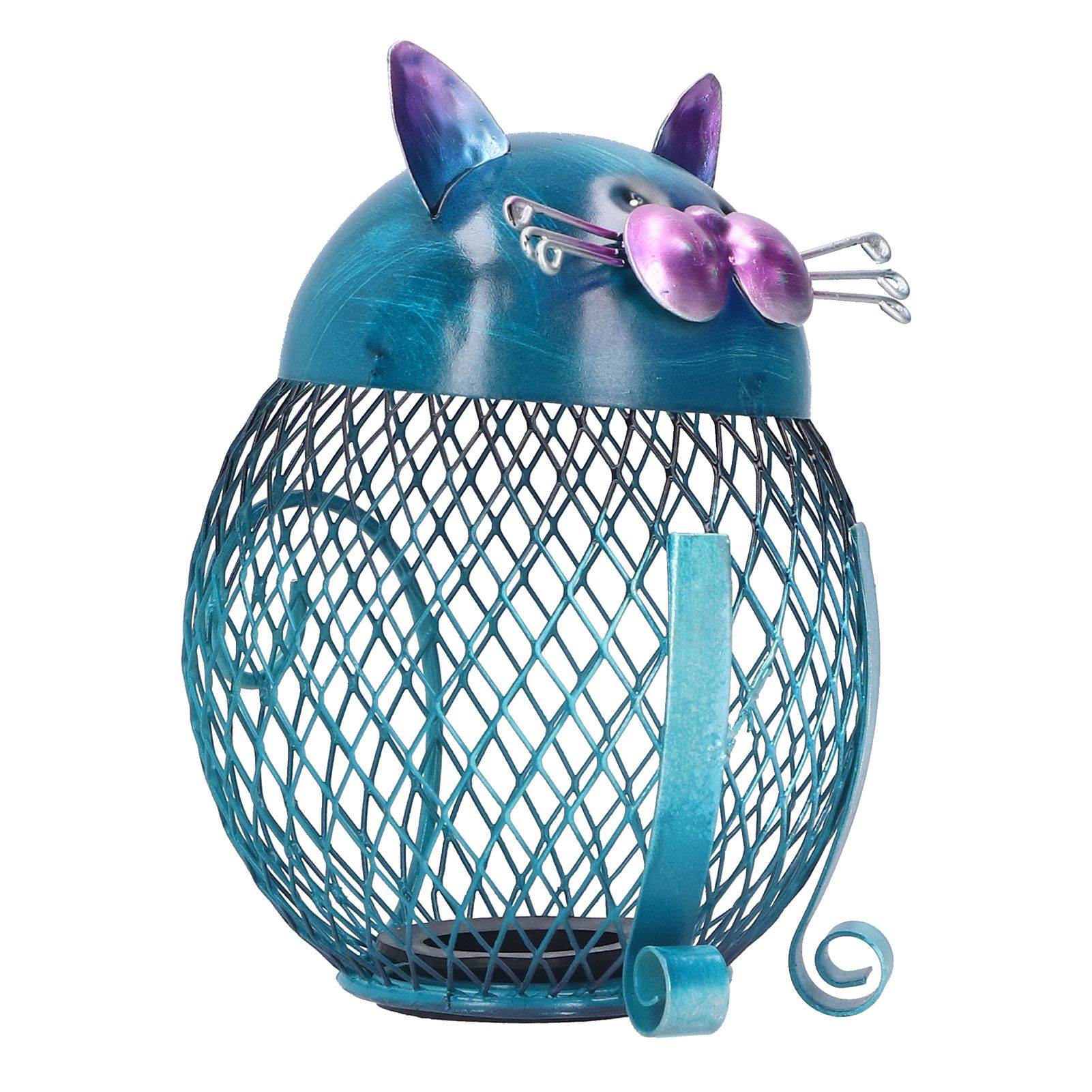 Coin Box Cat Animal Decoration Wrought Iron Handmade Money Saving Box Birthday Gift - Image 8