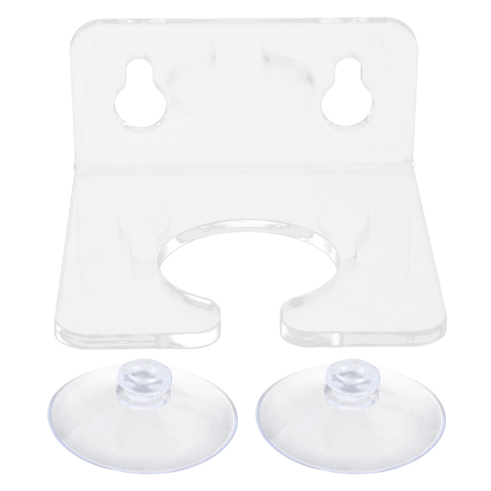 Bathtub Wine Glass Holder with Suction Cups Transparent Acrylic Portable Goblet Rack for Home Bathroom - Image 1