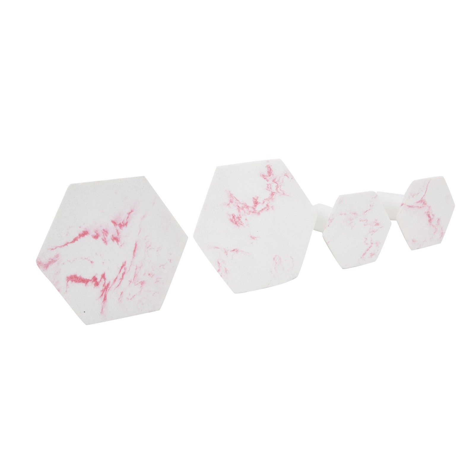 4Pcs Marble Pattern Wall Mounted Hook Hex Shaped Modern Decorative Hook for Bedroom Door Home - Image 5
