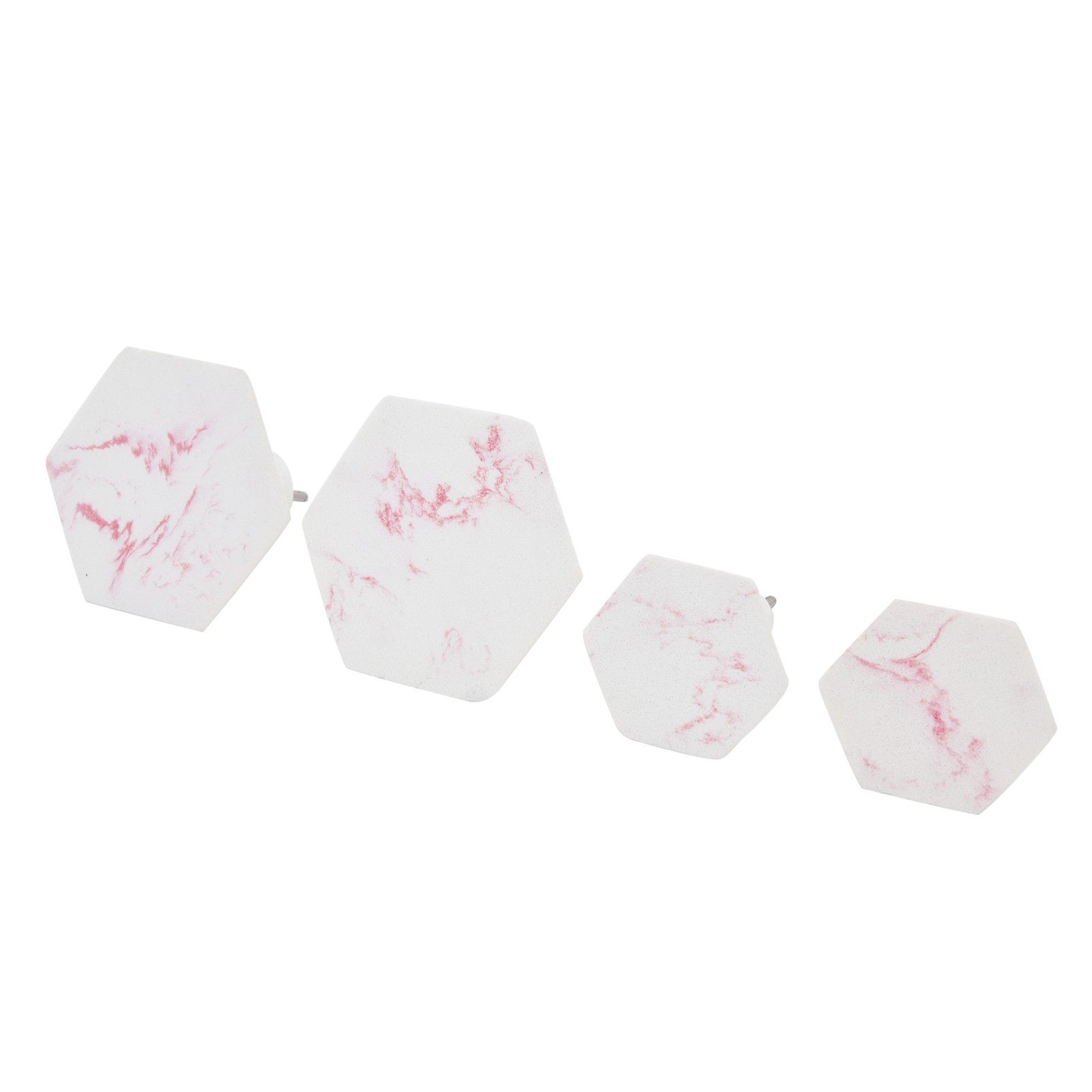 4Pcs Marble Pattern Wall Mounted Hook Hex Shaped Modern Decorative Hook for Bedroom Door Home - Image 6