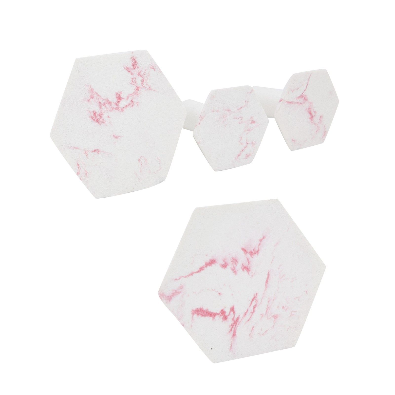 4Pcs Marble Pattern Wall Mounted Hook Hex Shaped Modern Decorative Hook for Bedroom Door Home - Image 7