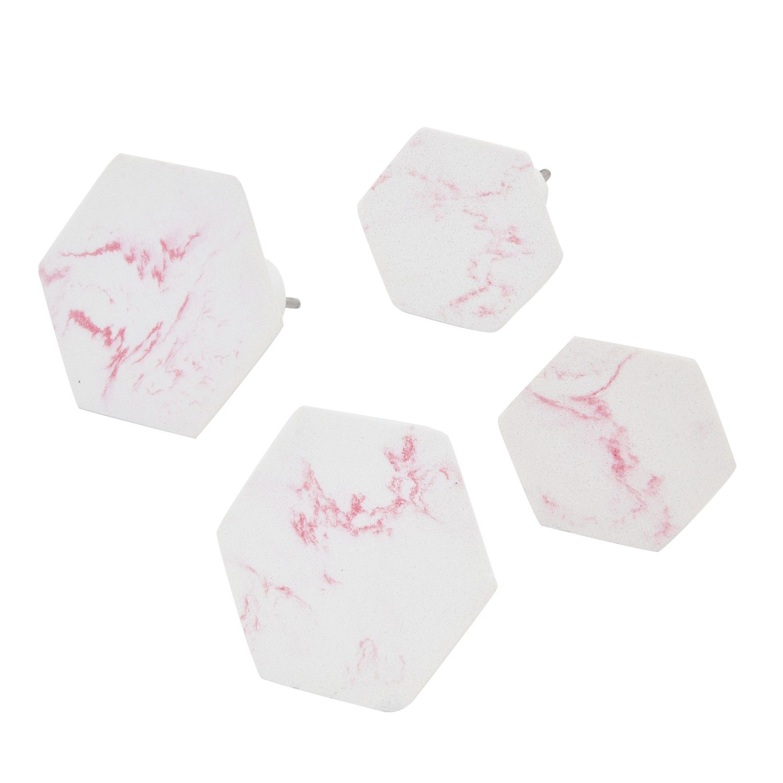 4Pcs Marble Pattern Wall Mounted Hook Hex Shaped Modern Decorative Hook for Bedroom Door Home - Image 8