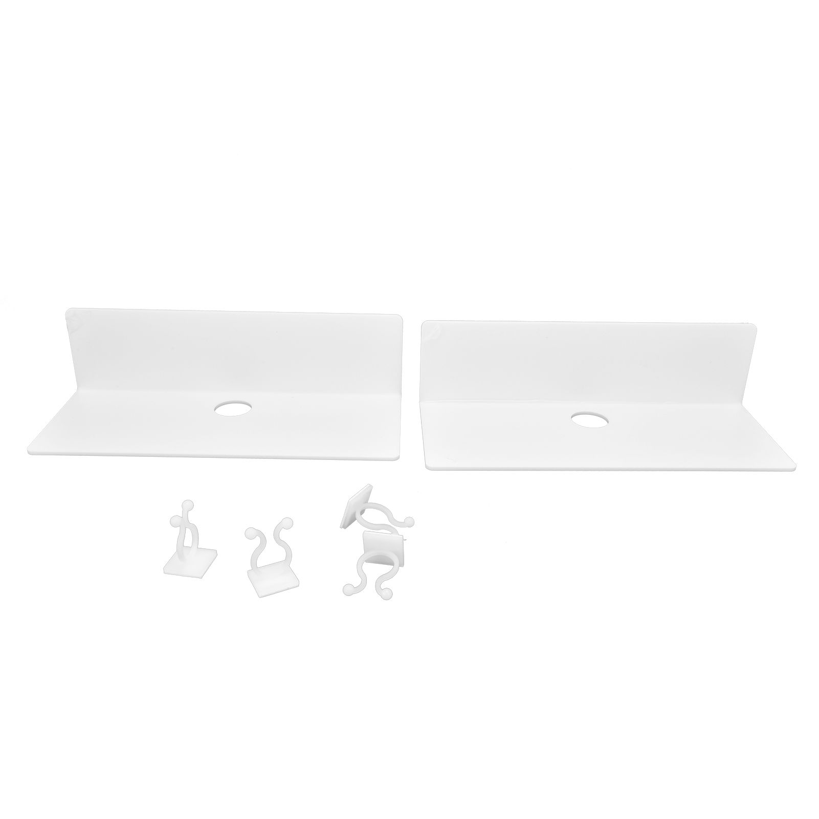 2Pcs Display Shelf Acrylic Perforation Free High Strength Wall Mount Shelf for Speaker Clock - Image 1