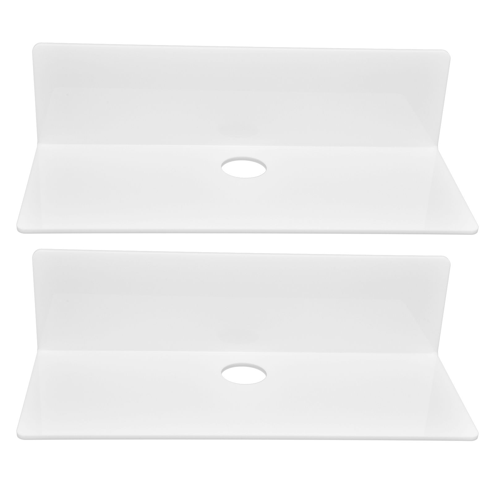 2Pcs Display Shelf Acrylic Perforation Free High Strength Wall Mount Shelf for Speaker Clock - Image 2