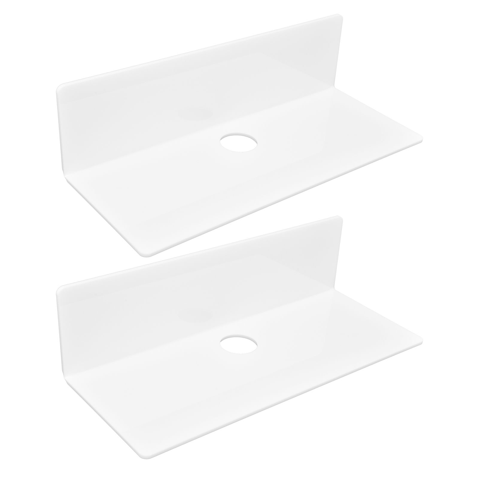 2Pcs Display Shelf Acrylic Perforation Free High Strength Wall Mount Shelf for Speaker Clock - Image 3
