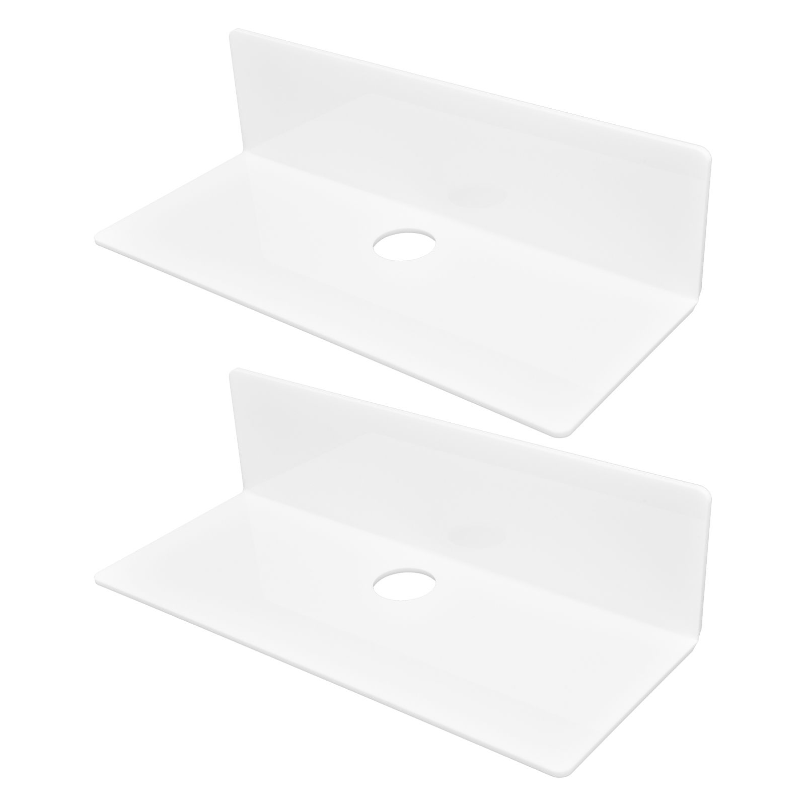 2Pcs Display Shelf Acrylic Perforation Free High Strength Wall Mount Shelf for Speaker Clock - Image 4
