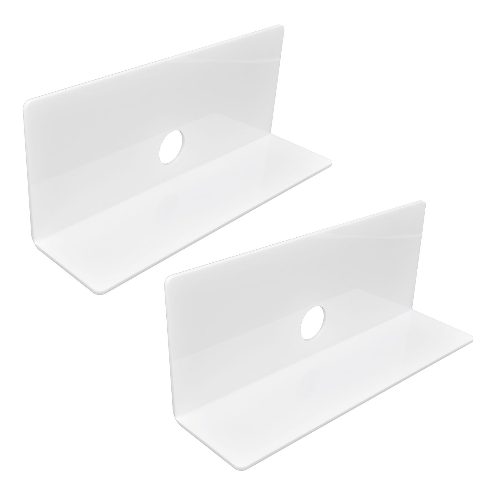 2Pcs Display Shelf Acrylic Perforation Free High Strength Wall Mount Shelf for Speaker Clock - Image 7