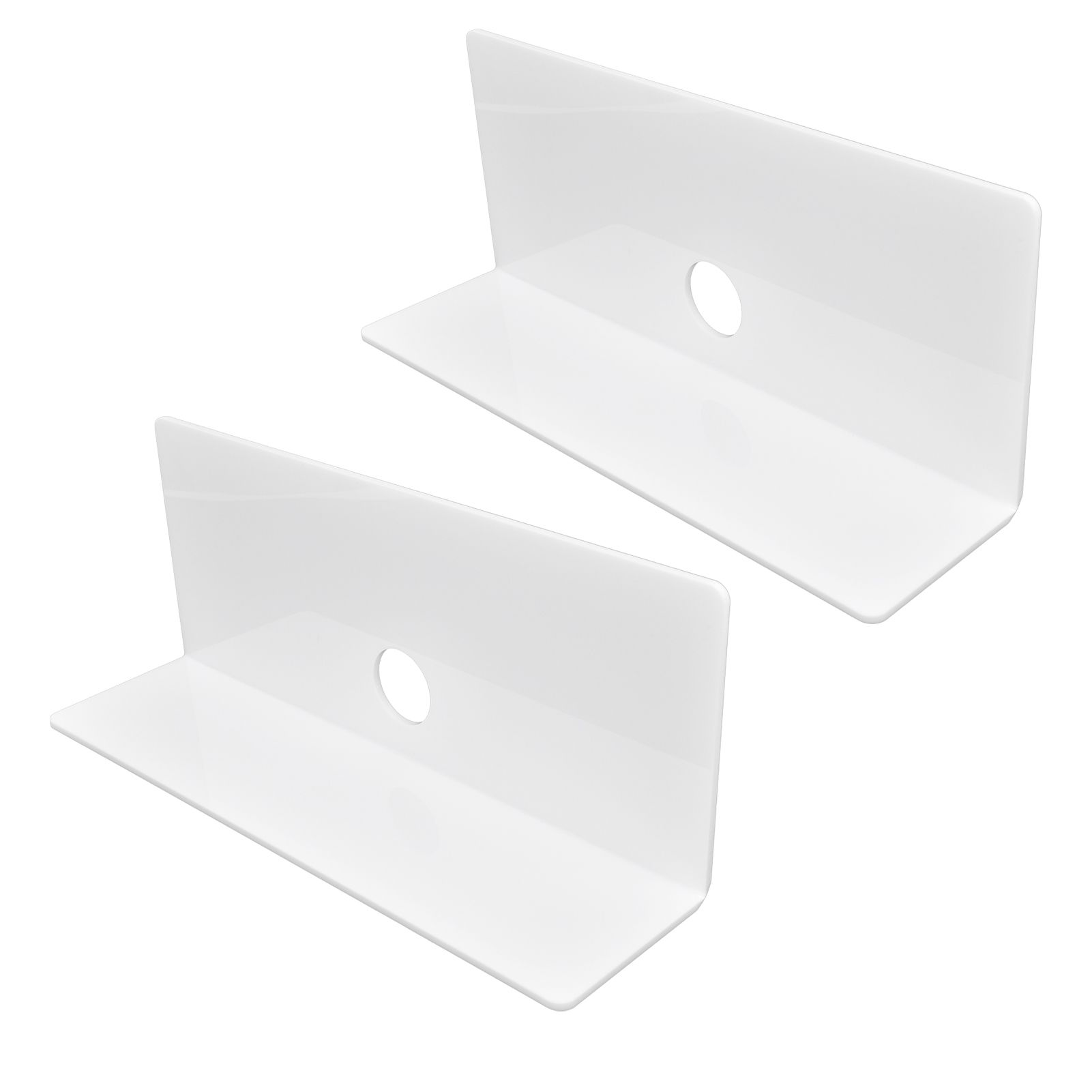 2Pcs Display Shelf Acrylic Perforation Free High Strength Wall Mount Shelf for Speaker Clock - Image 8