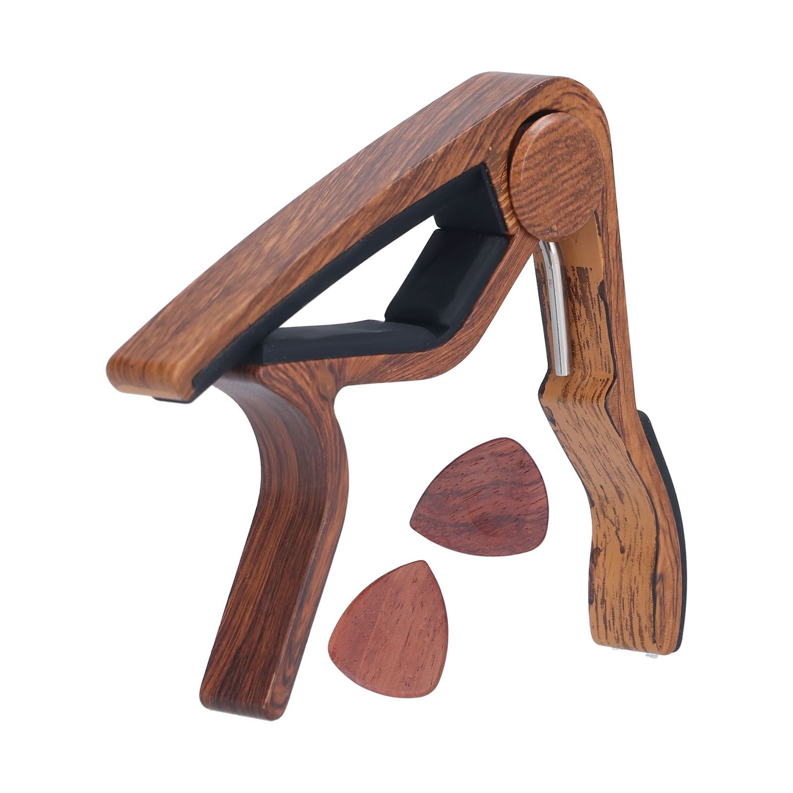 Guitar Capo Small Portable Noiseless Silicone Pad Spring Loaded Capo for Acoustic Guitar - Image 1