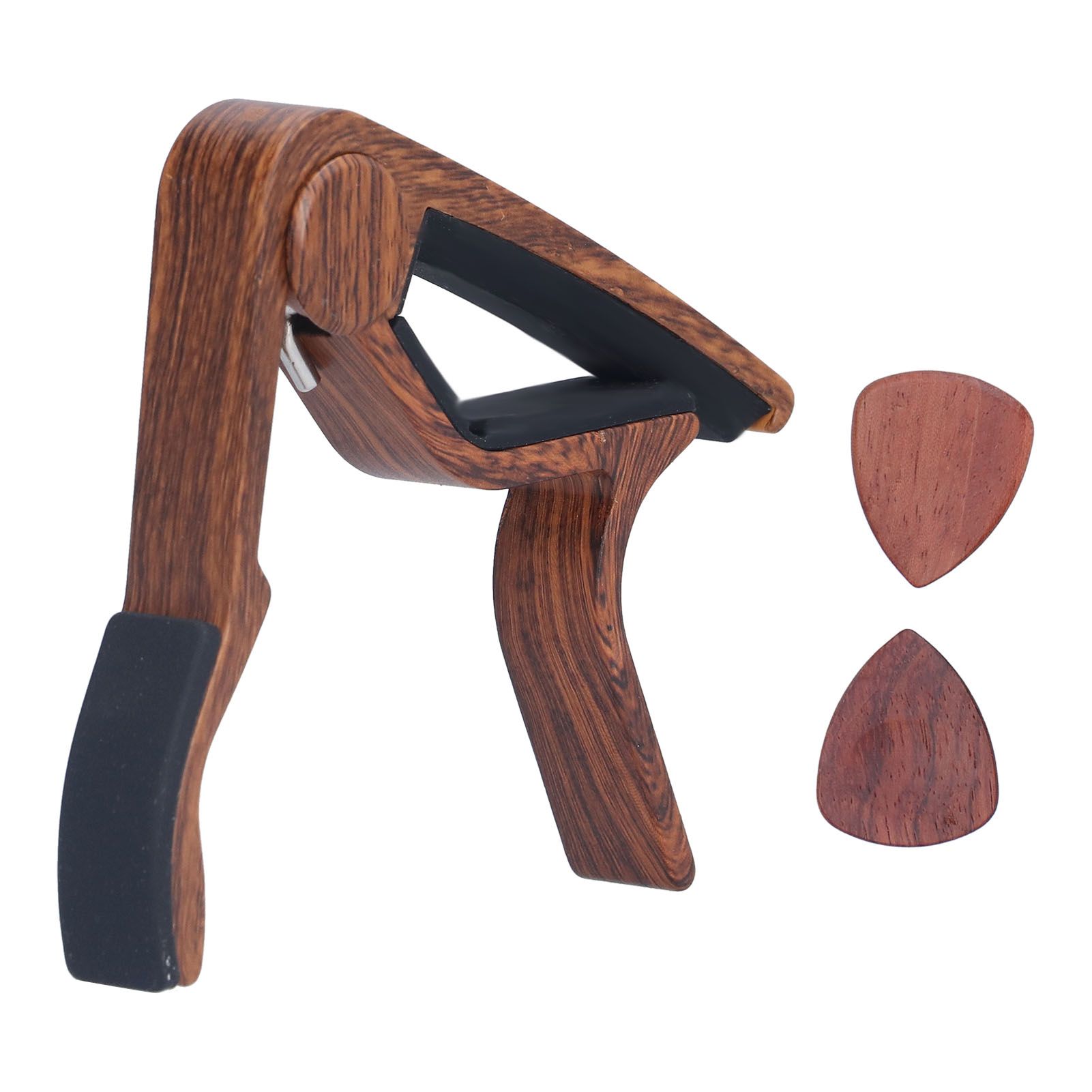 Guitar Capo Small Portable Noiseless Silicone Pad Spring Loaded Capo for Acoustic Guitar - Image 3