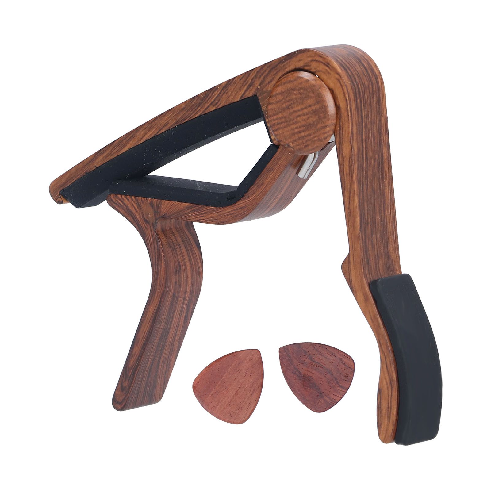 Guitar Capo Small Portable Noiseless Silicone Pad Spring Loaded Capo for Acoustic Guitar - Image 4