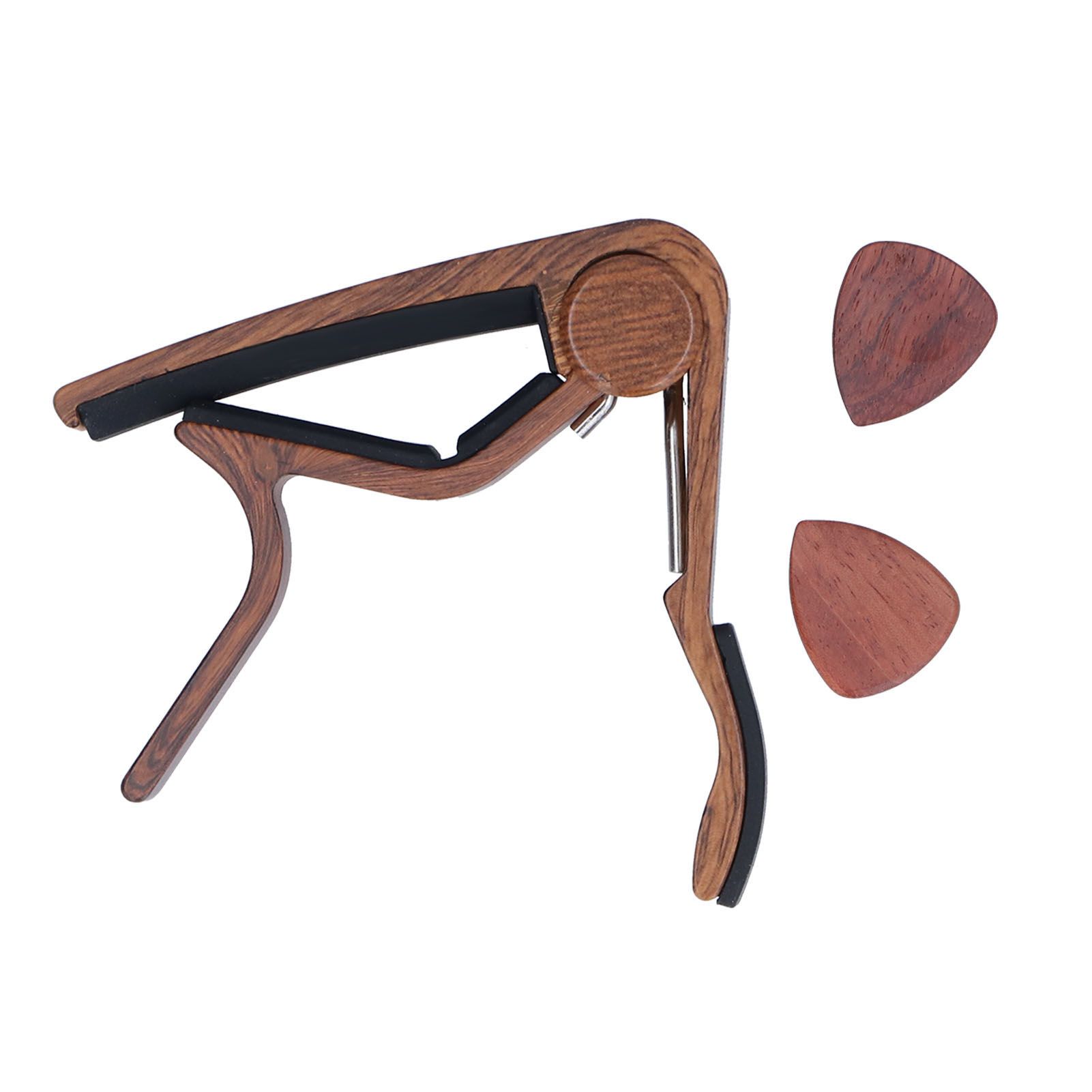 Guitar Capo Small Portable Noiseless Silicone Pad Spring Loaded Capo for Acoustic Guitar - Image 5