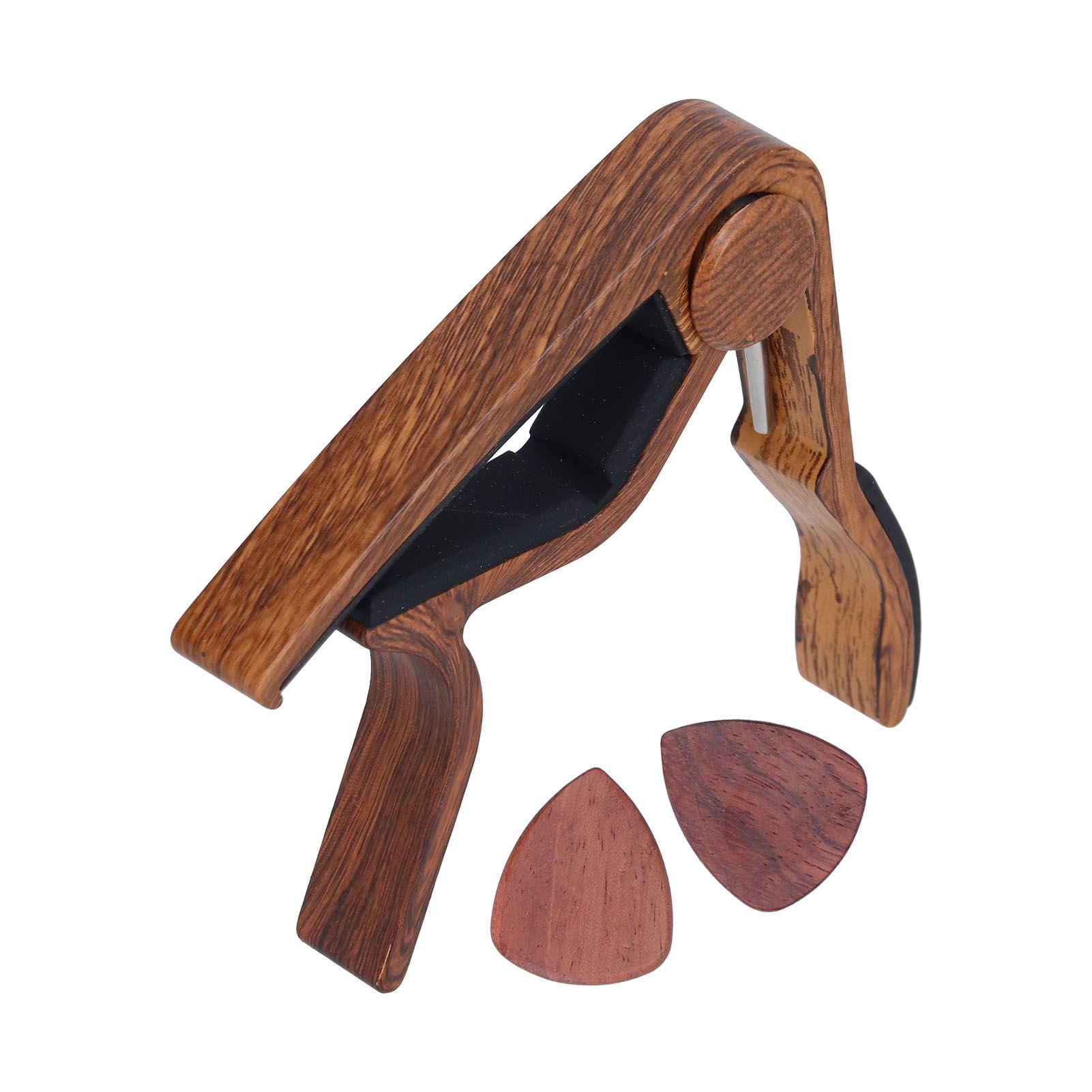 Guitar Capo Small Portable Noiseless Silicone Pad Spring Loaded Capo for Acoustic Guitar - Image 7