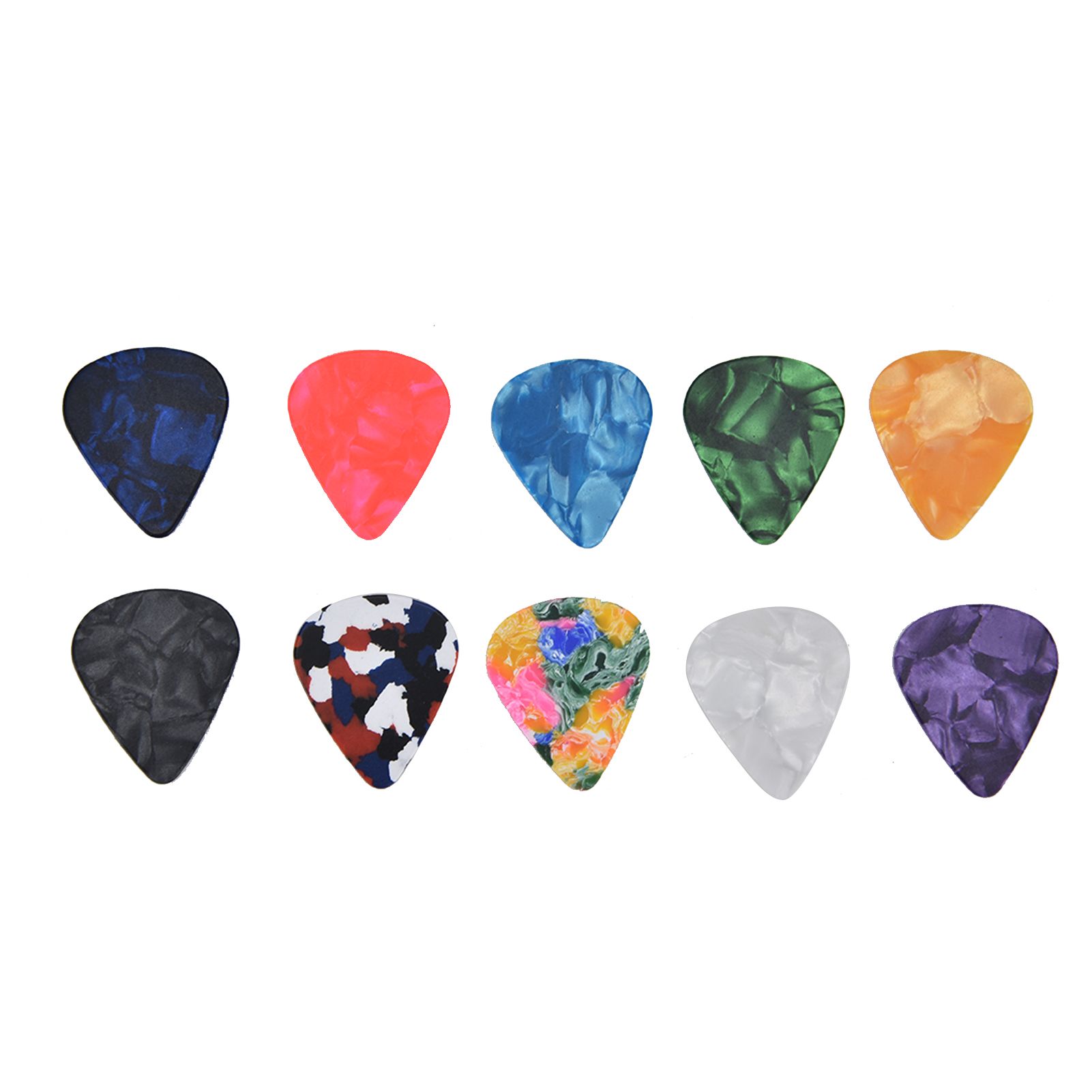 10Pcs Guitar Picks Boost Bass Portable Colorful Retro Cosmic Star Sky Pattern Guitar Pick for Bass Banjo Ukulele0.96mm Silver Box - Image 2