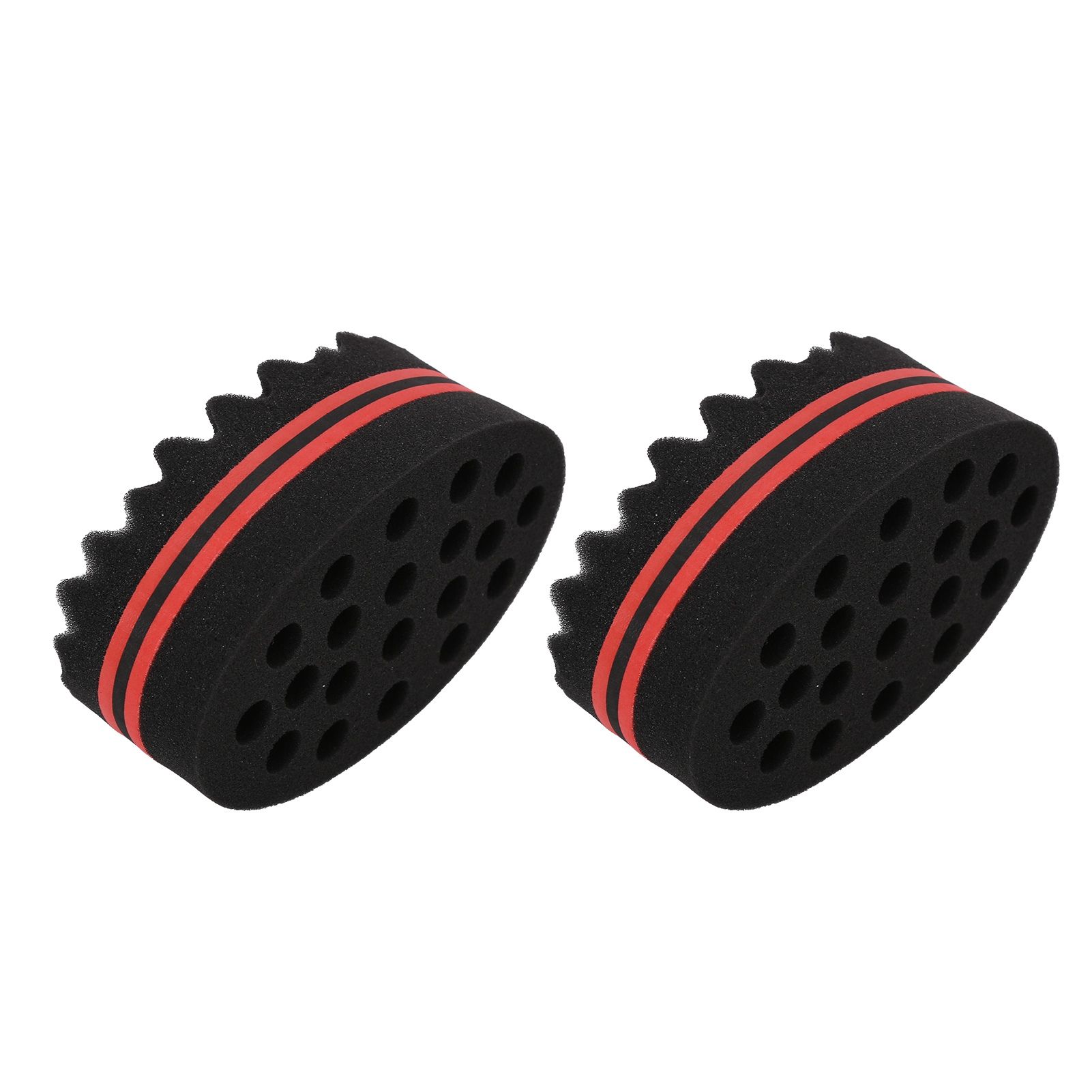2PCS Double Sided Hair Curl Sponge 22 Hole Wavy Hair Sponge Brush Styling Tools for Home Salon - Image 3