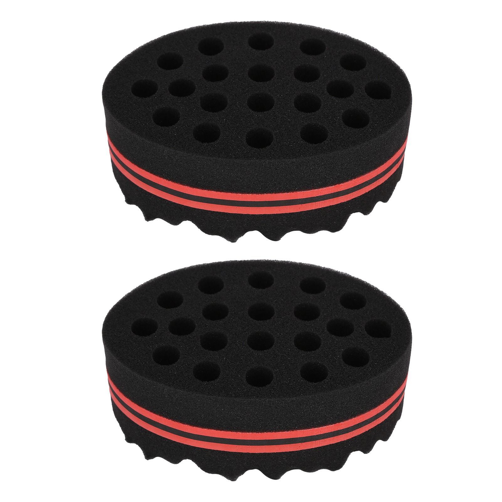 2PCS Double Sided Hair Curl Sponge 22 Hole Wavy Hair Sponge Brush Styling Tools for Home Salon - Image 6