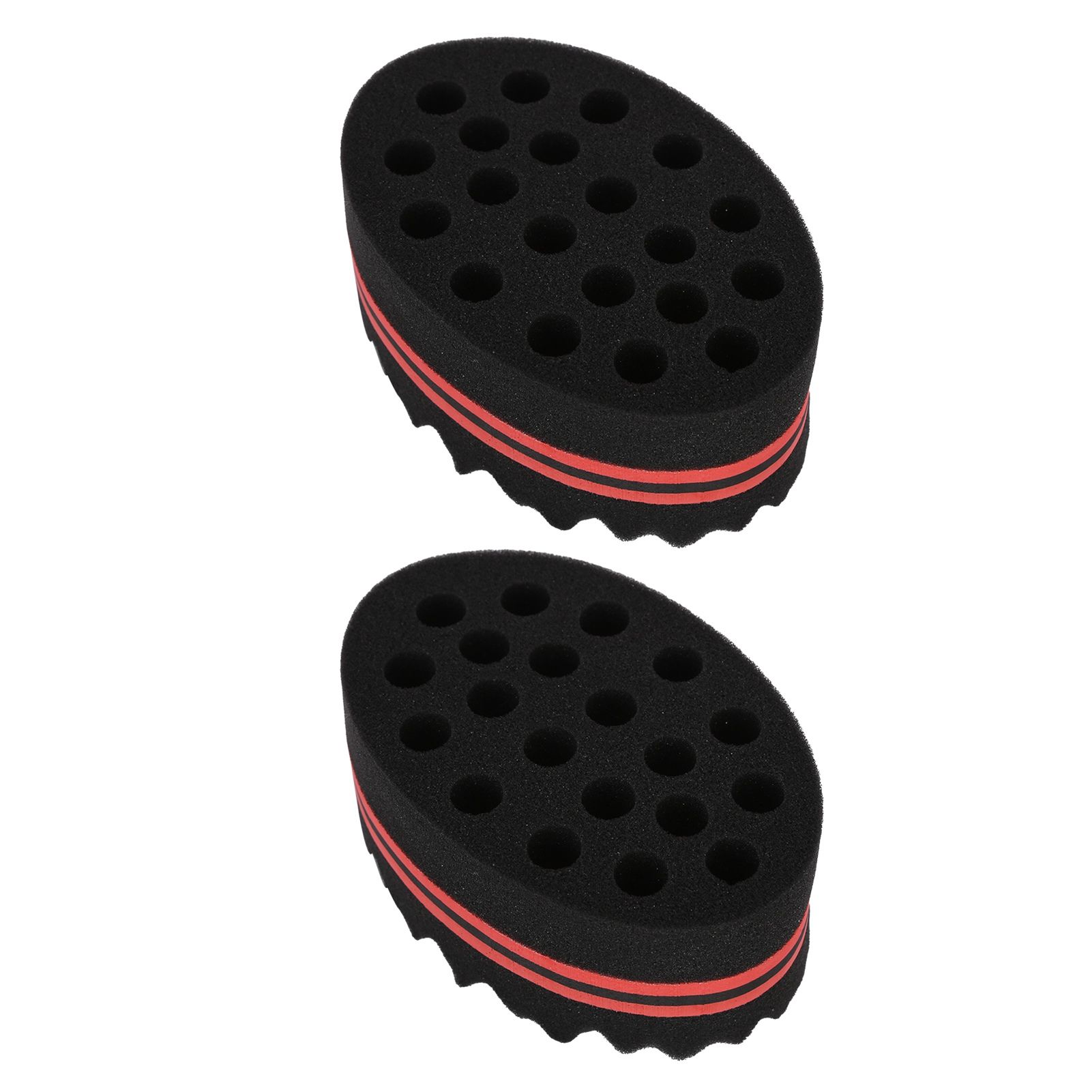 2PCS Double Sided Hair Curl Sponge 22 Hole Wavy Hair Sponge Brush Styling Tools for Home Salon - Image 7