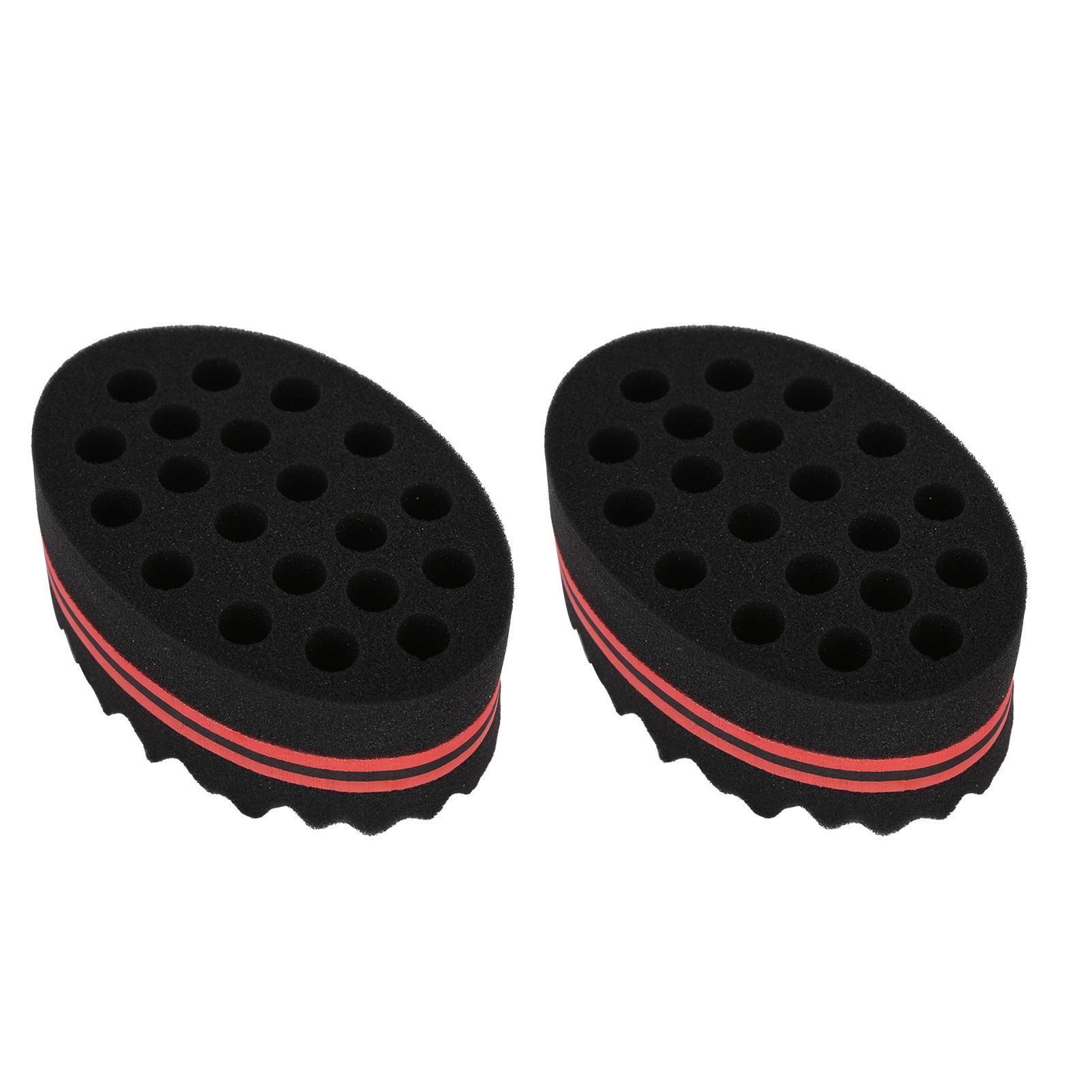 2PCS Double Sided Hair Curl Sponge 22 Hole Wavy Hair Sponge Brush Styling Tools for Home Salon - Image 8