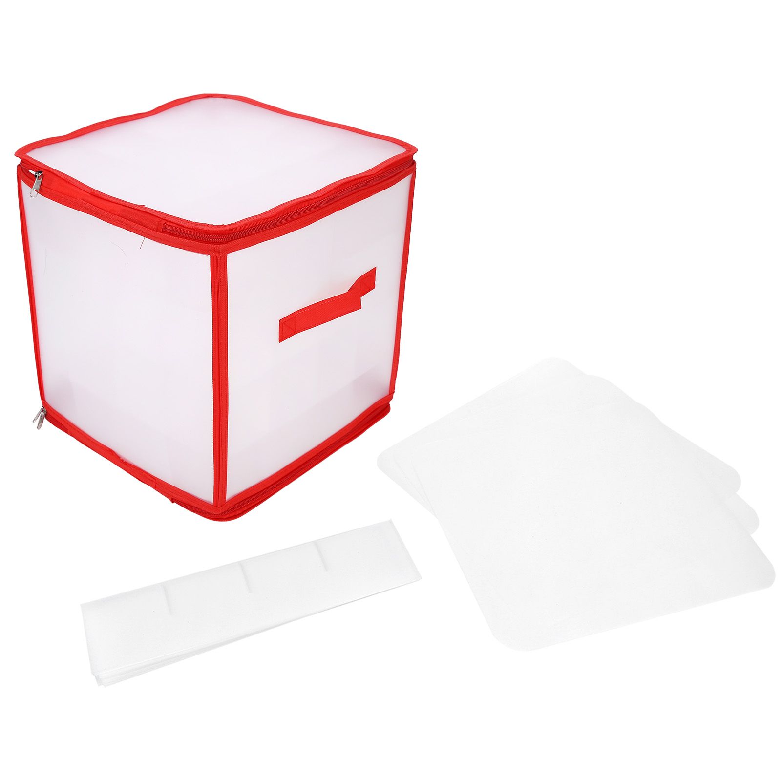 Storage Box Transparent PVC Zipper Sealed Durable Sock Organizer with Compartment for Home Office - Image 1