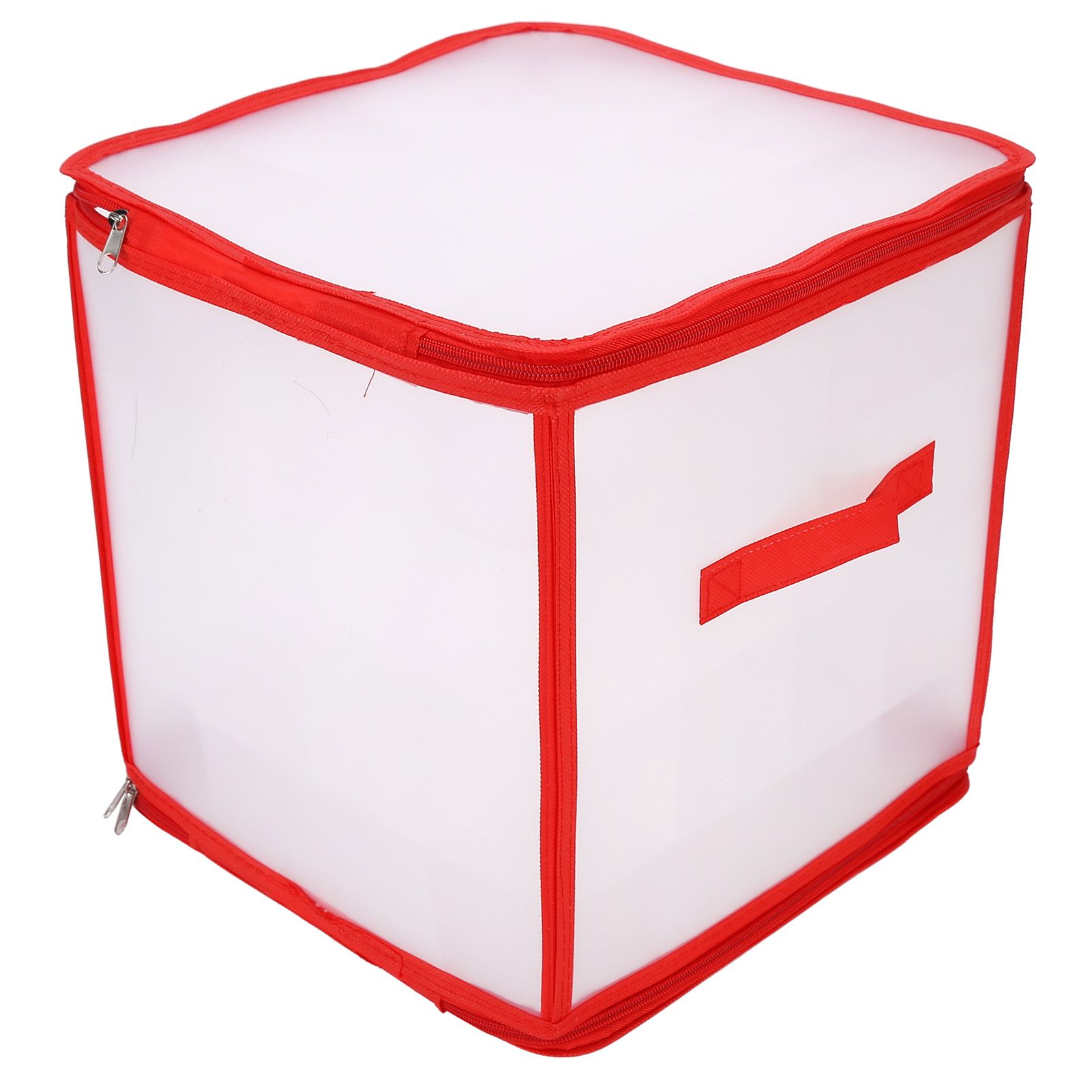 Storage Box Transparent PVC Zipper Sealed Durable Sock Organizer with Compartment for Home Office - Image 4