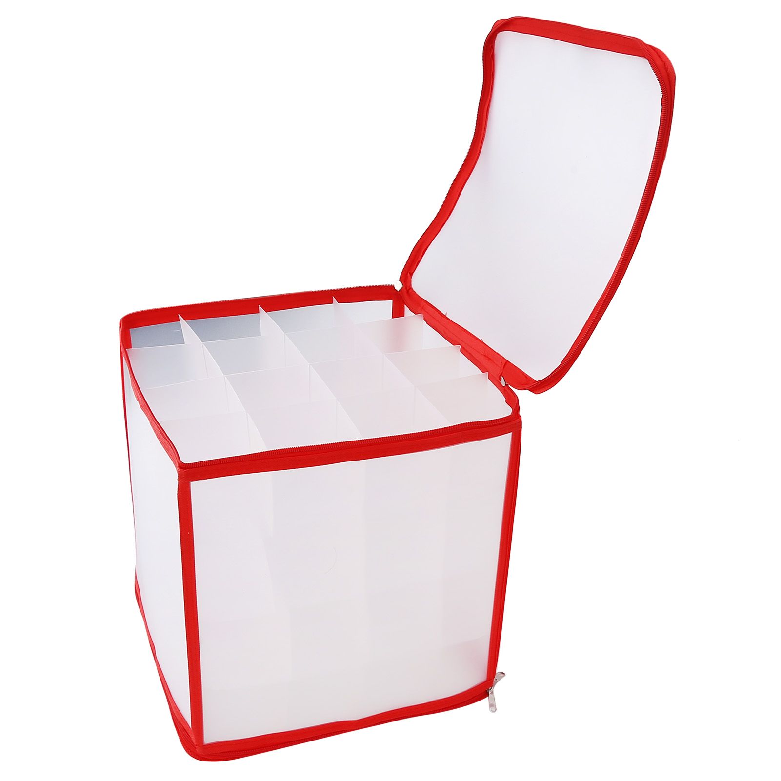 Storage Box Transparent PVC Zipper Sealed Durable Sock Organizer with Compartment for Home Office - Image 6