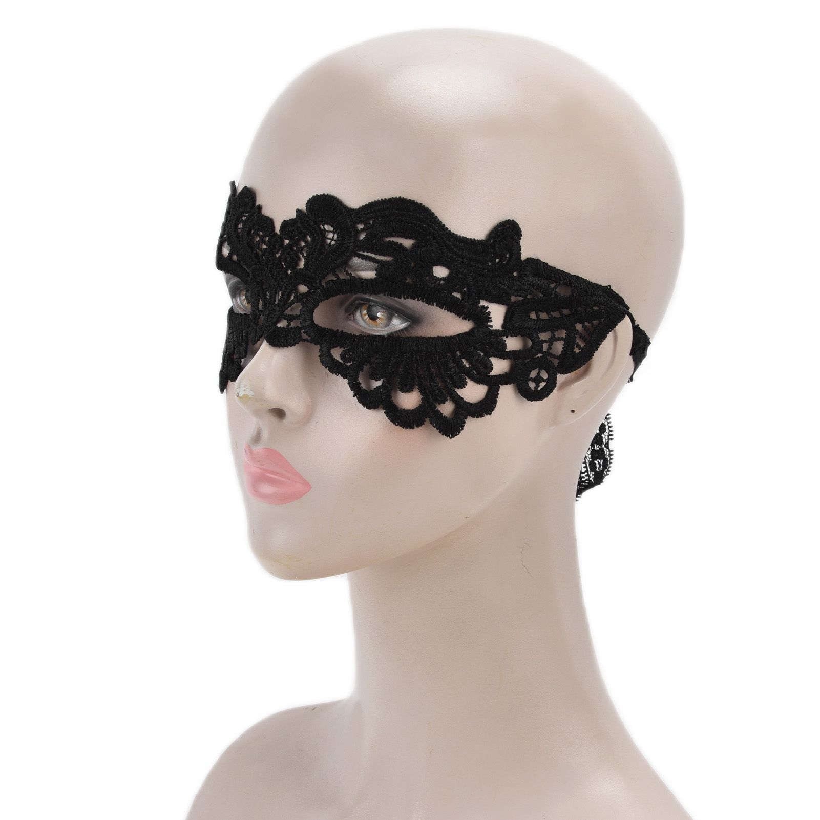 Hollow Lace Half Face Mask Costume Eyes Mask Halloween Dancing Party Decoration for Women - Image 7