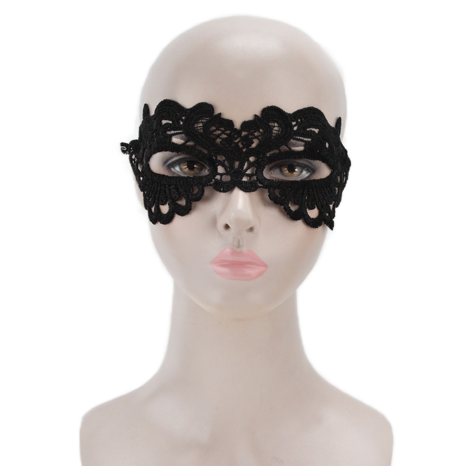 Hollow Lace Half Face Mask Costume Eyes Mask Halloween Dancing Party Decoration for Women - Image 8