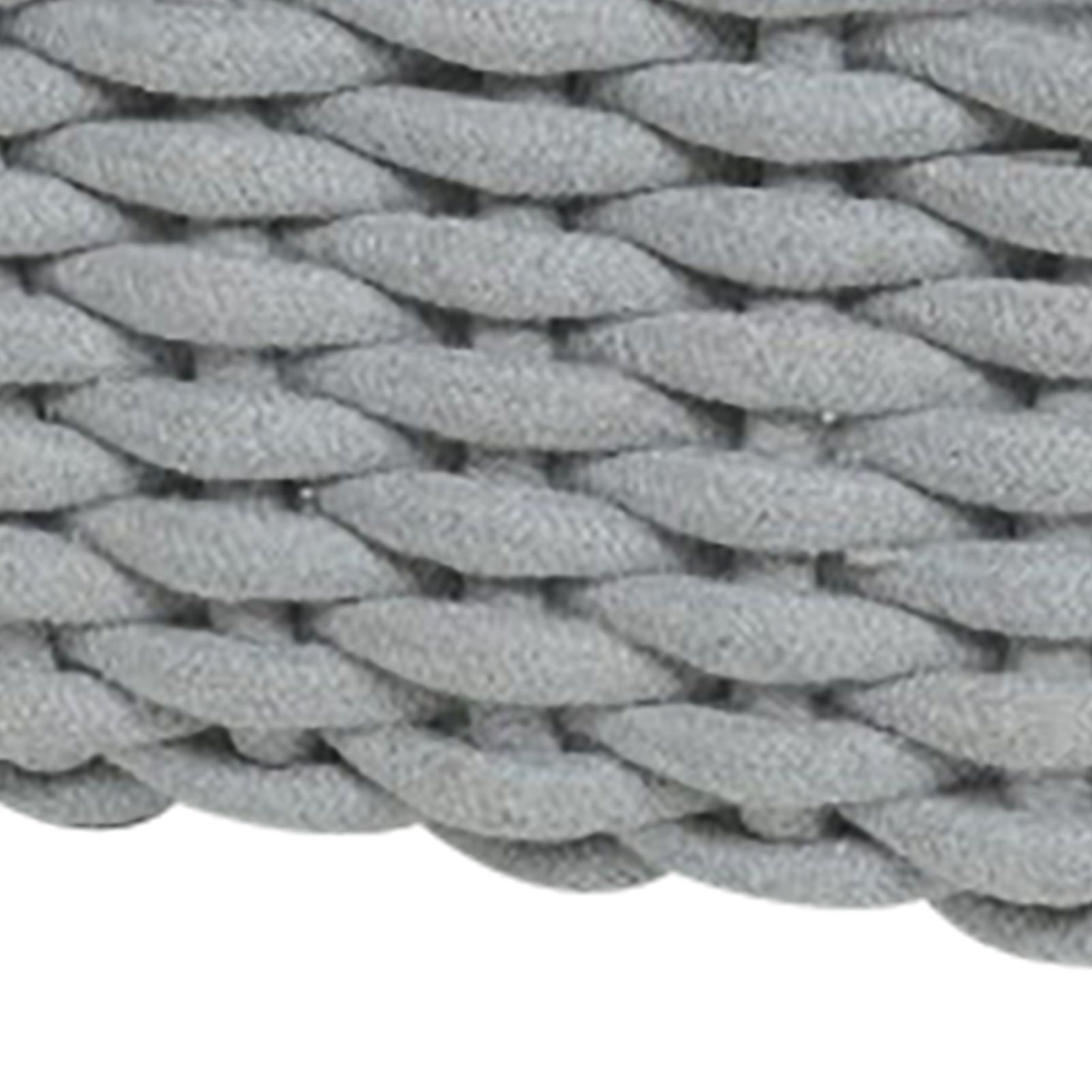 Cotton Rope Storage Basket Hand Knitting Nordic Style Desktop Storage Organizer for Key Snacks Underwear Grey 30x22x14cm/11.8x8.7x5.5in - Image 8